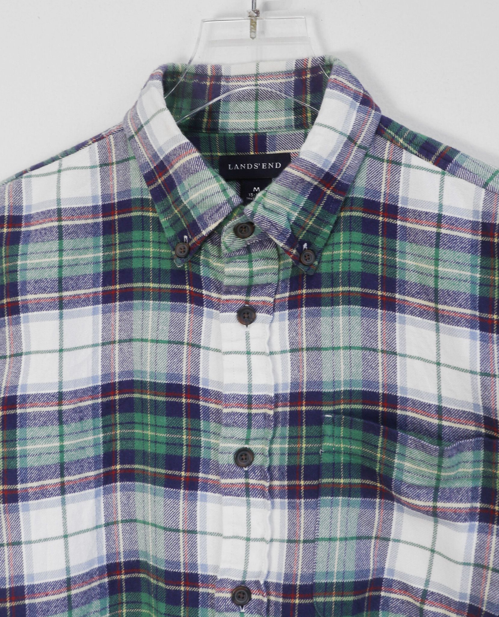08.03.23 - VTG FLANNEL BUTTON UP SHIRT - LANDS END