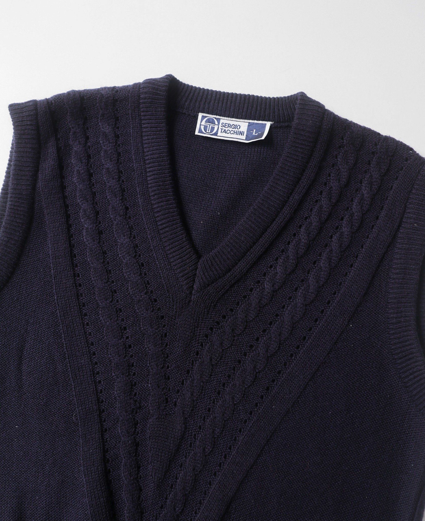 12.19.23 - VTG CROPPED KNIT VEST - SERGIO TACCHINI
