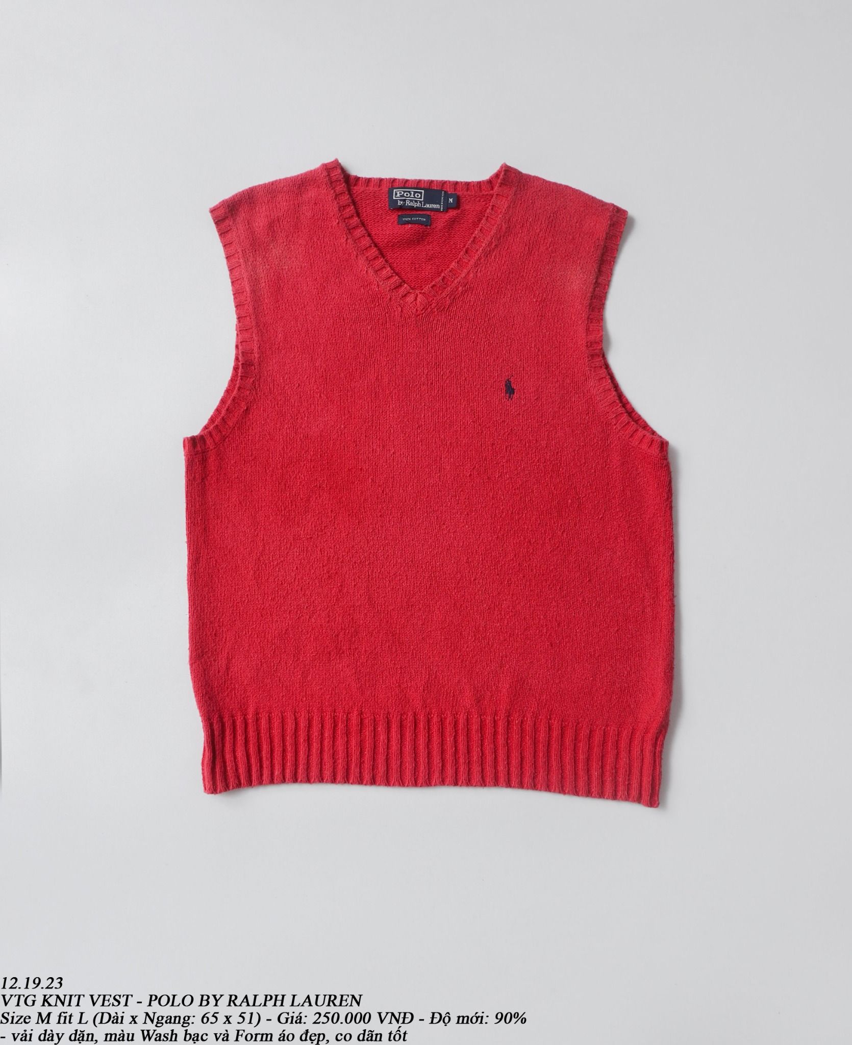 12.19.23 - VTG KNIT VEST - POLO by RALPH LAUREN