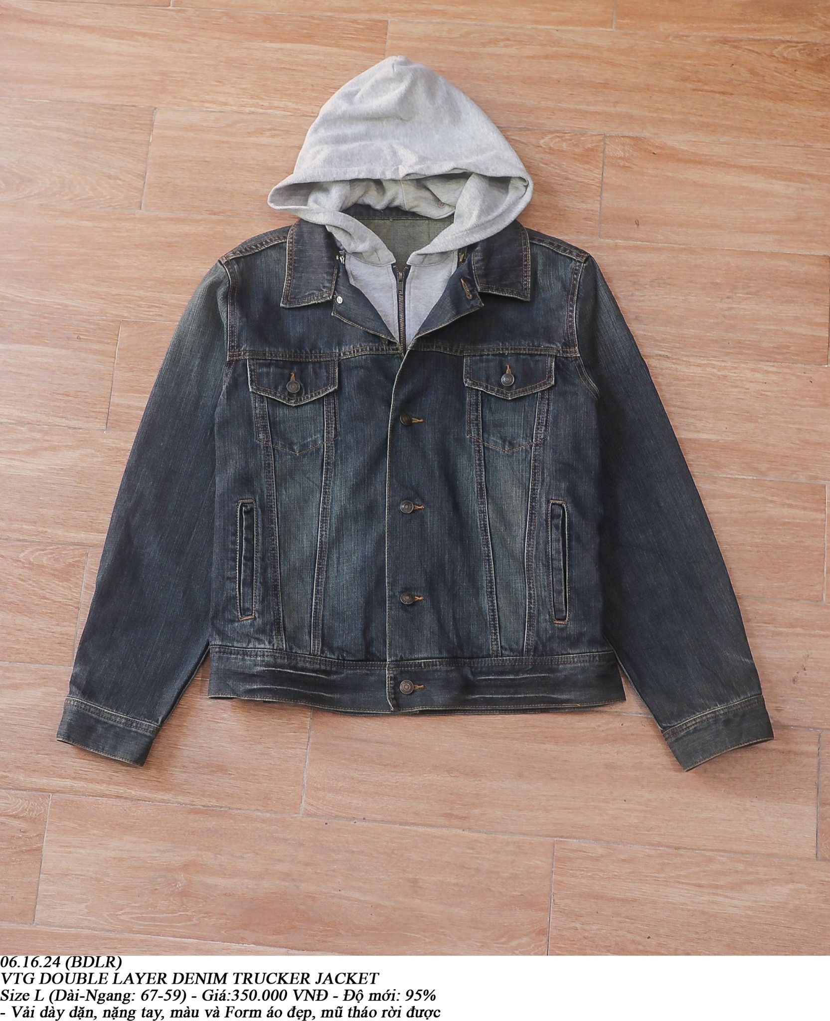 06.16.24 - VTG DOUBLE LAYER DENIM TRUCKER JACKET