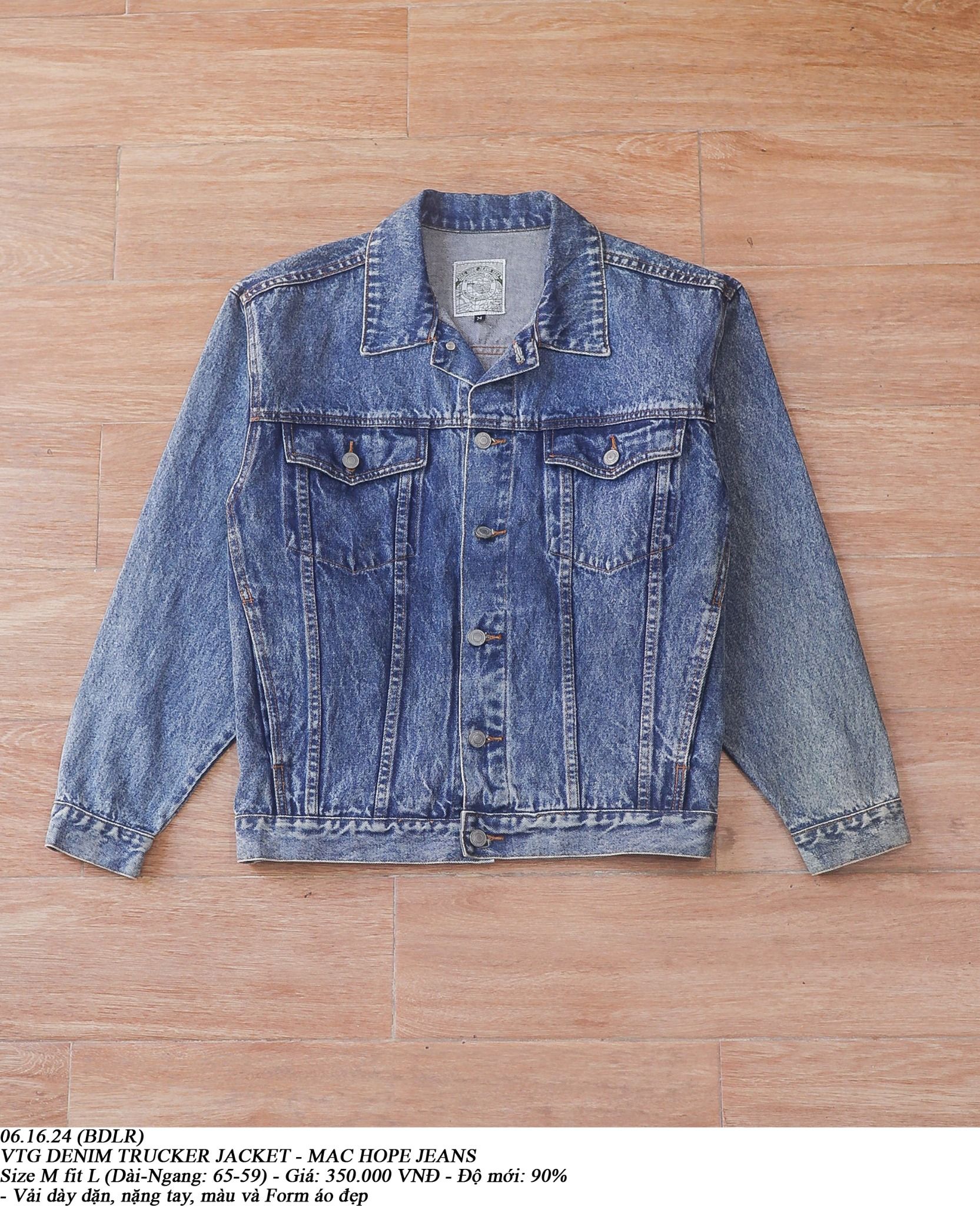 06.16.24 - VTG DENIM TRUCKER JACKET - MAC HOPE JEANS