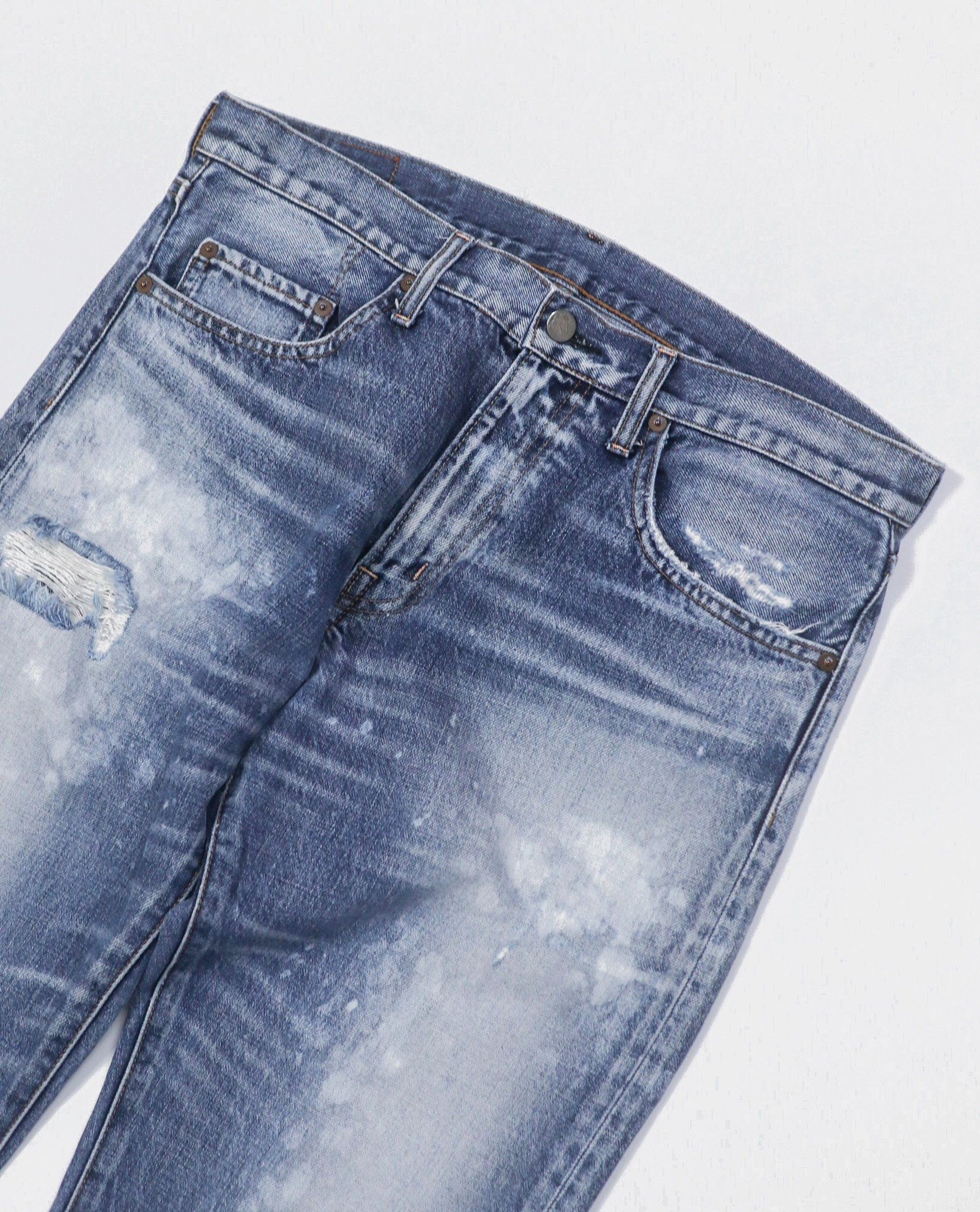 03.03.23 - VTG PAINT SPLATTER DENIM PANTS - RNA