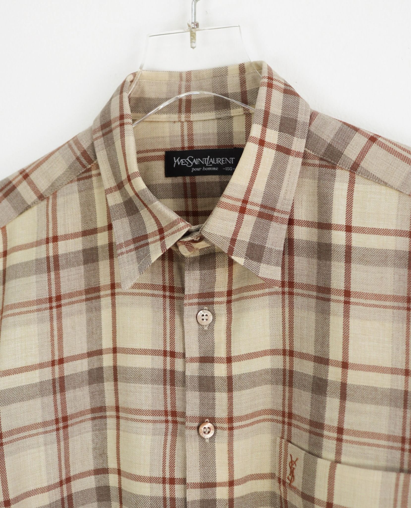 08.20.23 - VTG FLANNEL BUTTON UP SHIRT - YVES SAINT LAURENT