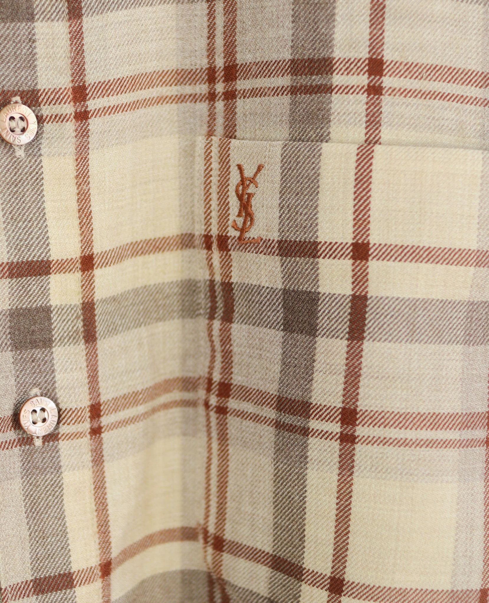 08.20.23 - VTG FLANNEL BUTTON UP SHIRT - YVES SAINT LAURENT