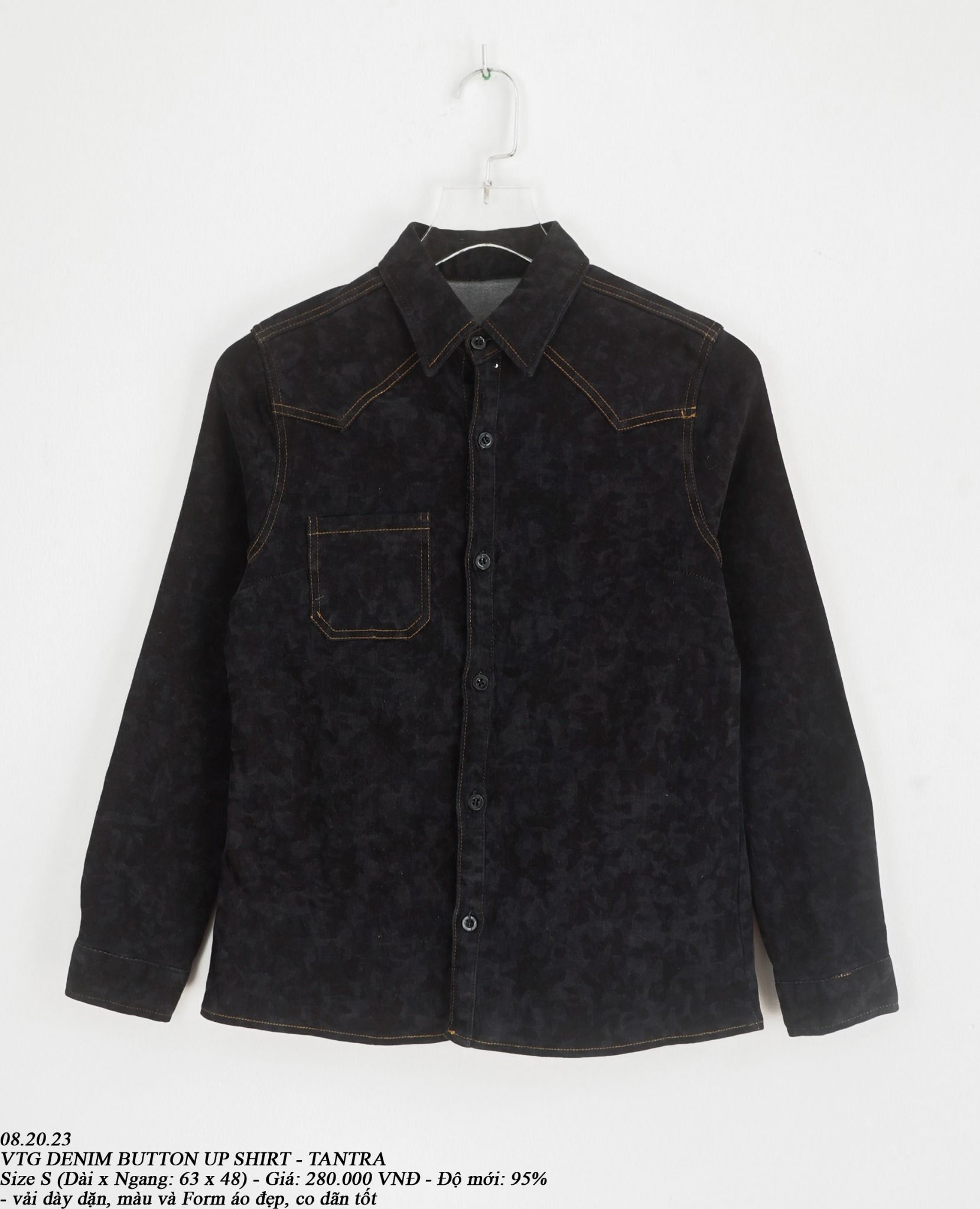 08.20.23 - VTG DENIM BUTTON UP SHIRT - TANTRA