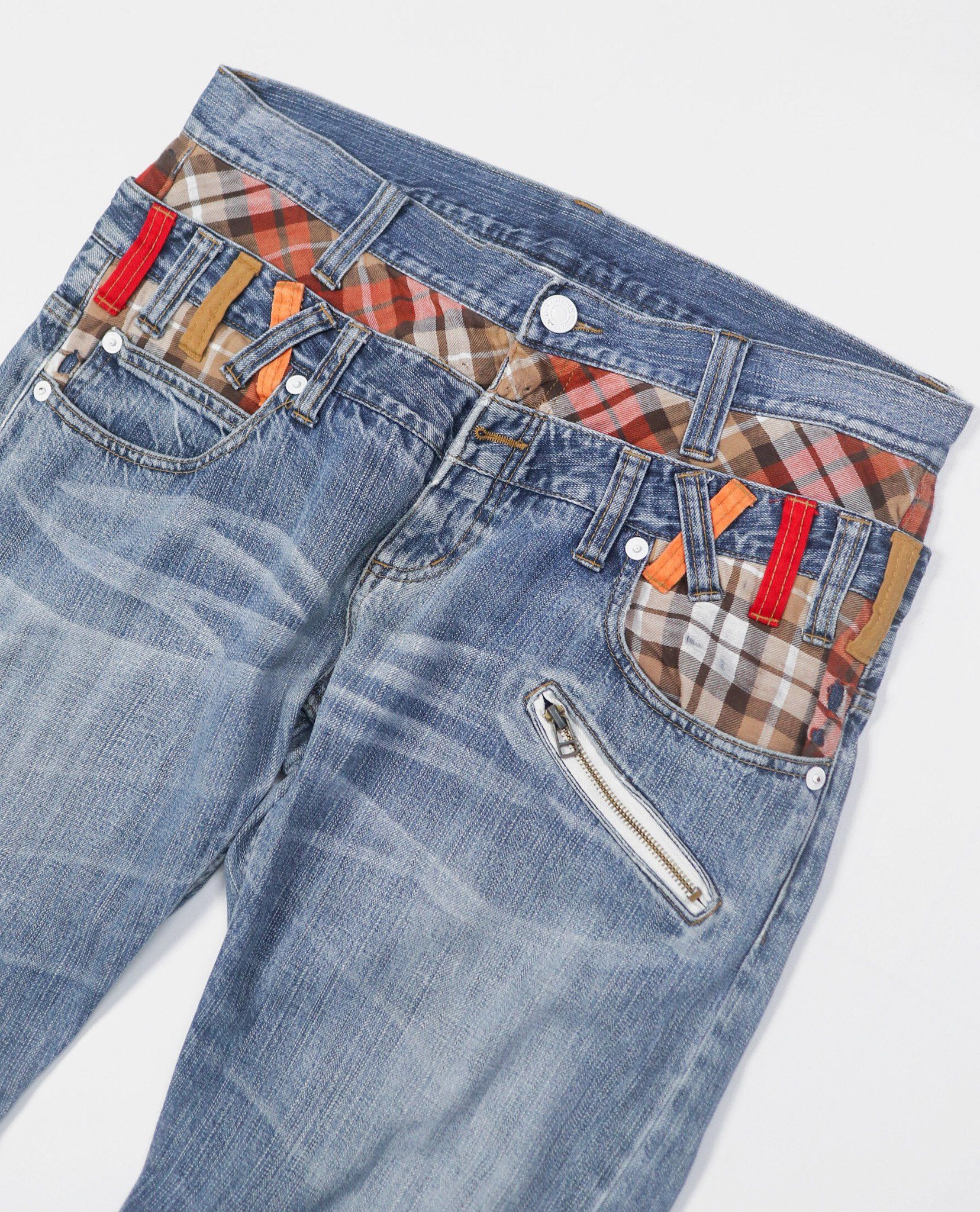 03.03.23 - VTG DOUBLE WAIST DENIM PANTS - DOUBLEFOCUS