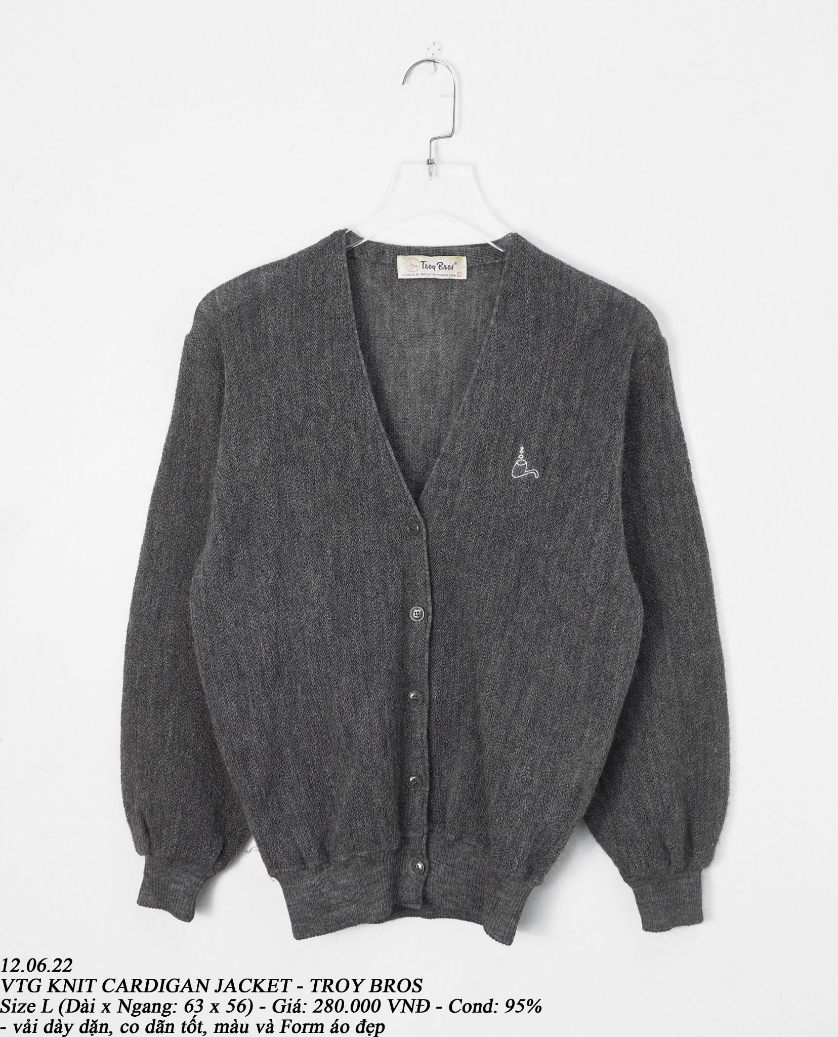 12.06.22 - VTG KNIT CARDIGAN JACKET - TROY BROS