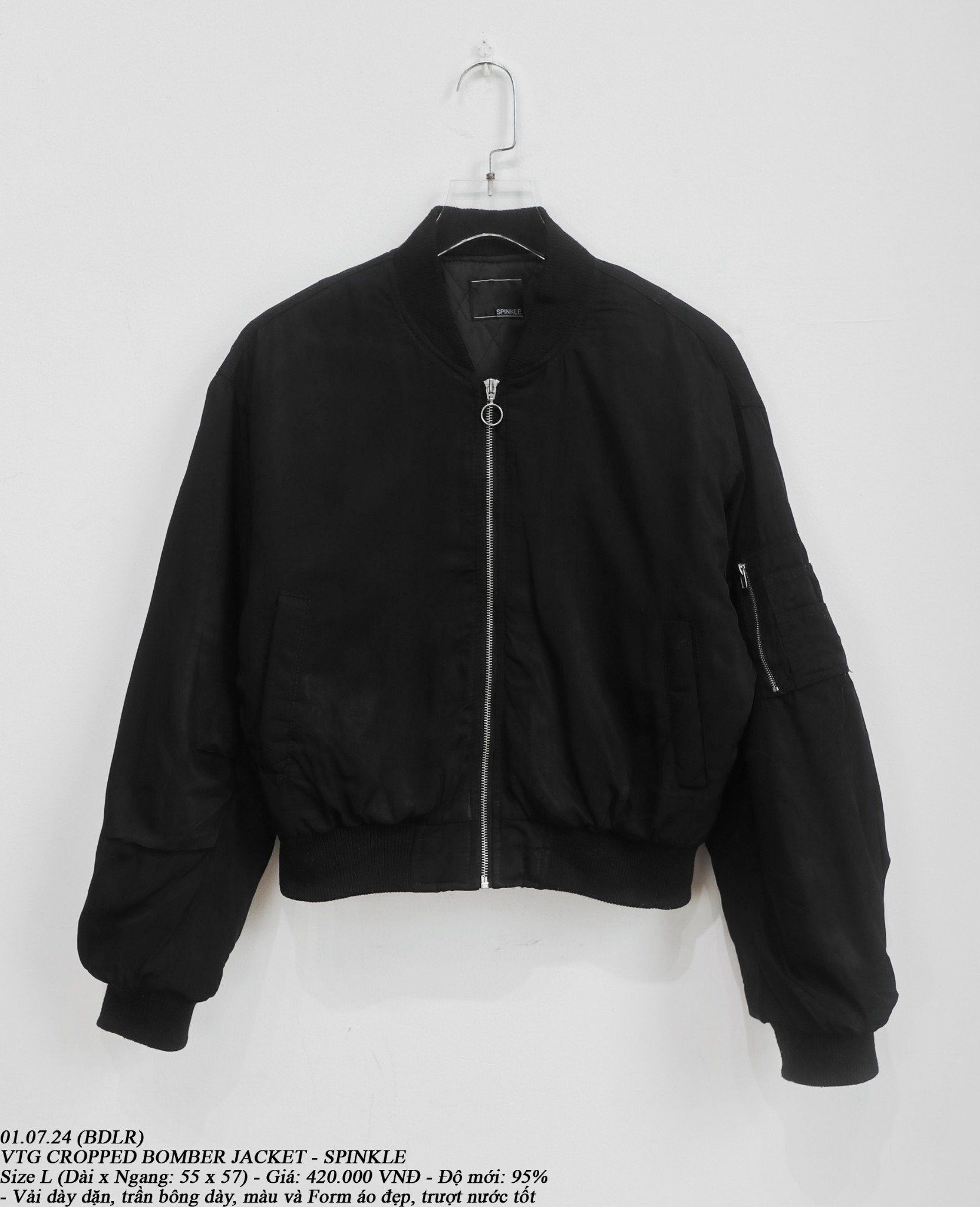 01.07.24 - VTG CROPPED BOMBER JACKET - SPINKLE