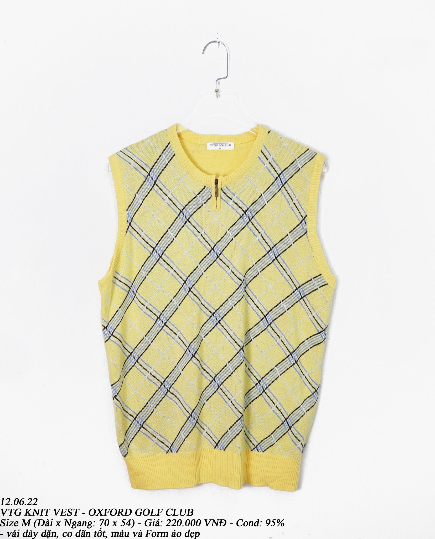12.06.22 - VTG KNIT VEST - OXFORD GOLF CLUB