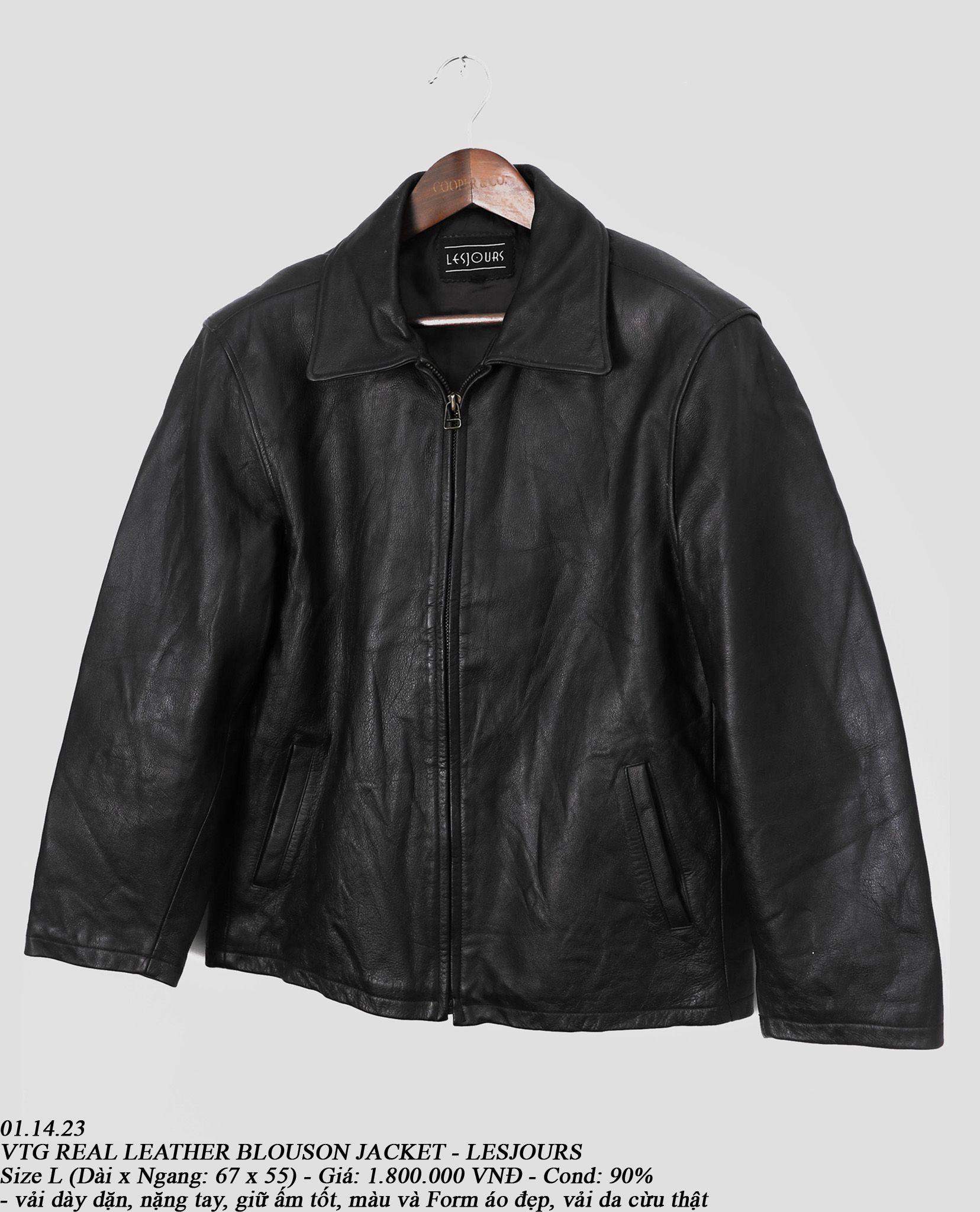 01.14.23 - VTG REAL LEATHER BLOUSON JACKET - LESJOURS