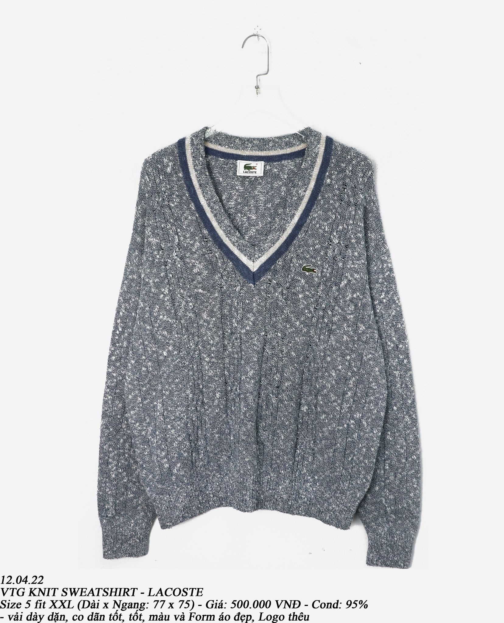 12.04.22 - VTG KNIT SWEATSHIRT - LACOSTE