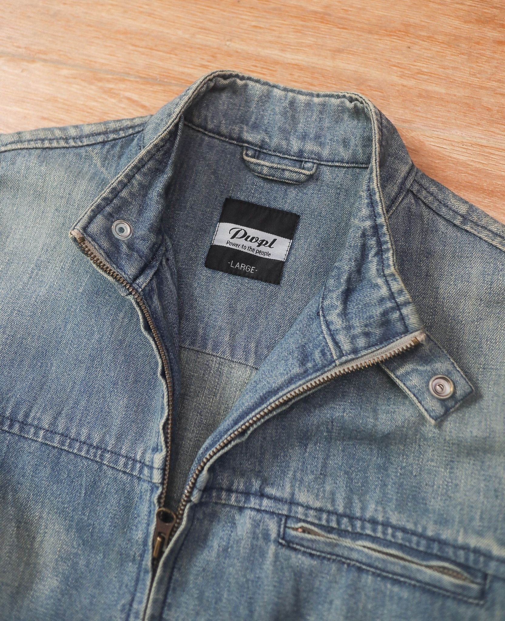 06.30.24 - VTG CAFE RACER DENIM JACKET - POWER TO THE PEOPLE