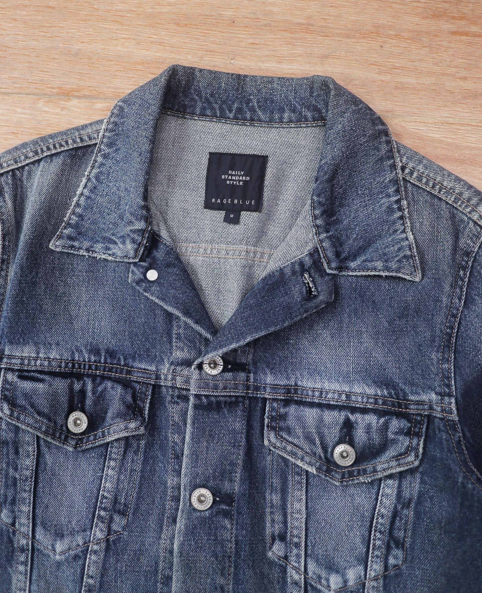 06.30.24 - VTG CROPPED DENIM JACKET - RAGEBLUE