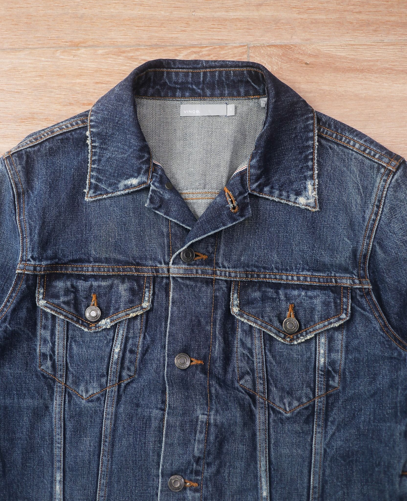06.30.24 - VTG SELVEDGE CROPPED DENIM JACKET - VINCE