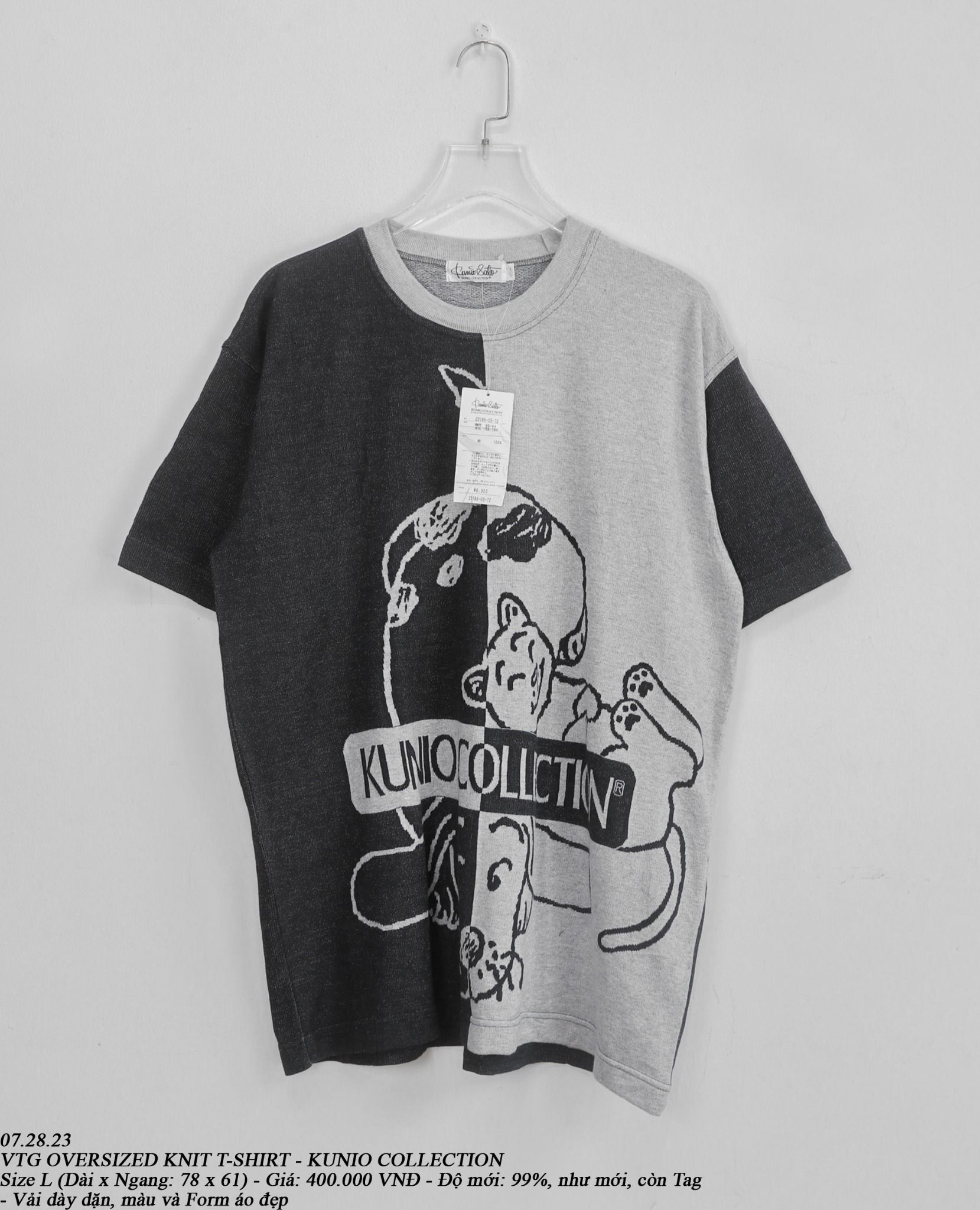 07.28.23 - VTG OVERIZED KNIT T-SHIRT - KUNIO COLLECTION