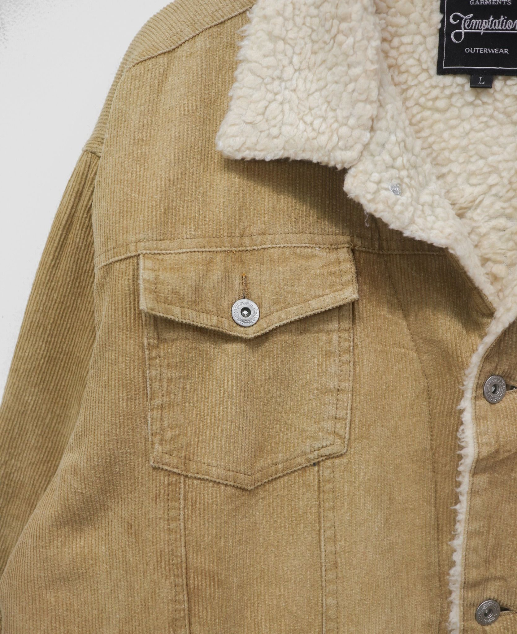 12.11.23 - VTG SHERPA LINED TRUCKER CORDUROY JACKET - TEMPLATION