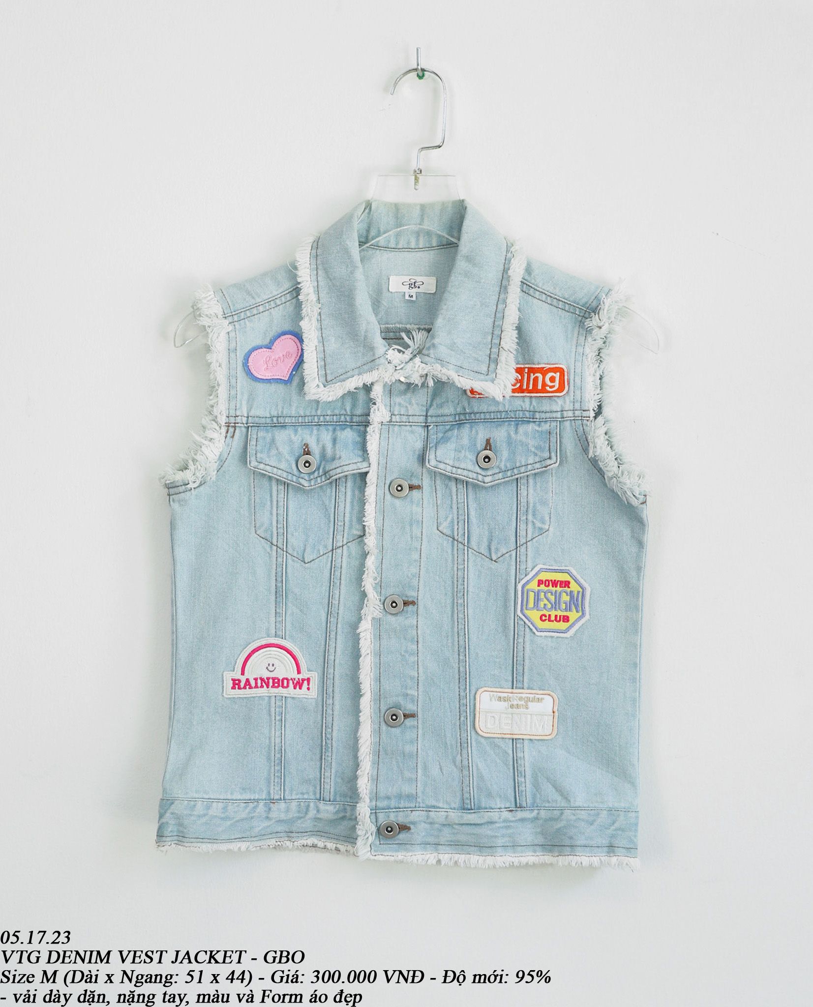 05.17.23 - VTG DENIM VEST JACKET - GBO