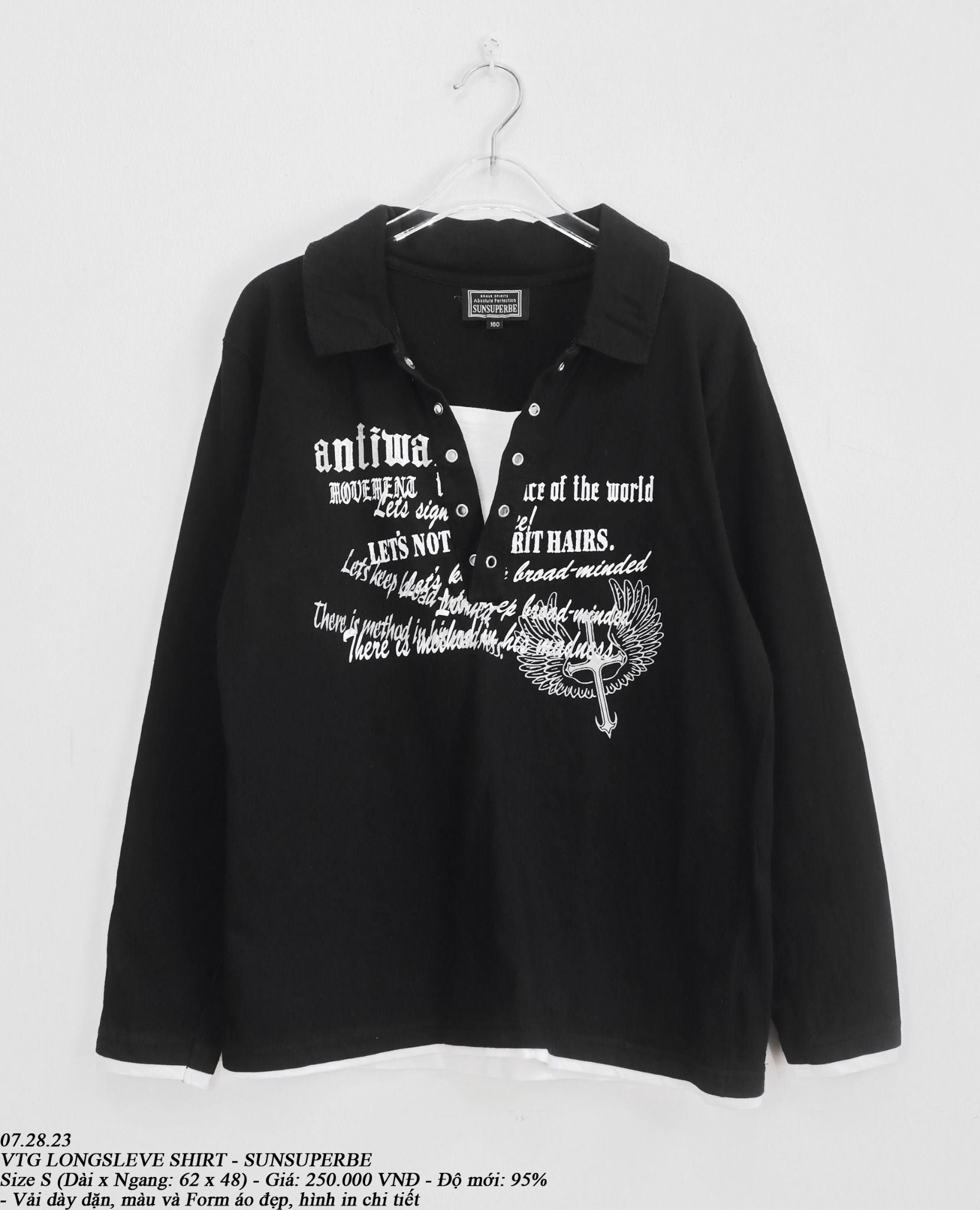 07.28.23 - VTG LONGSLEEVE SHIRT - SUNSUPERBE