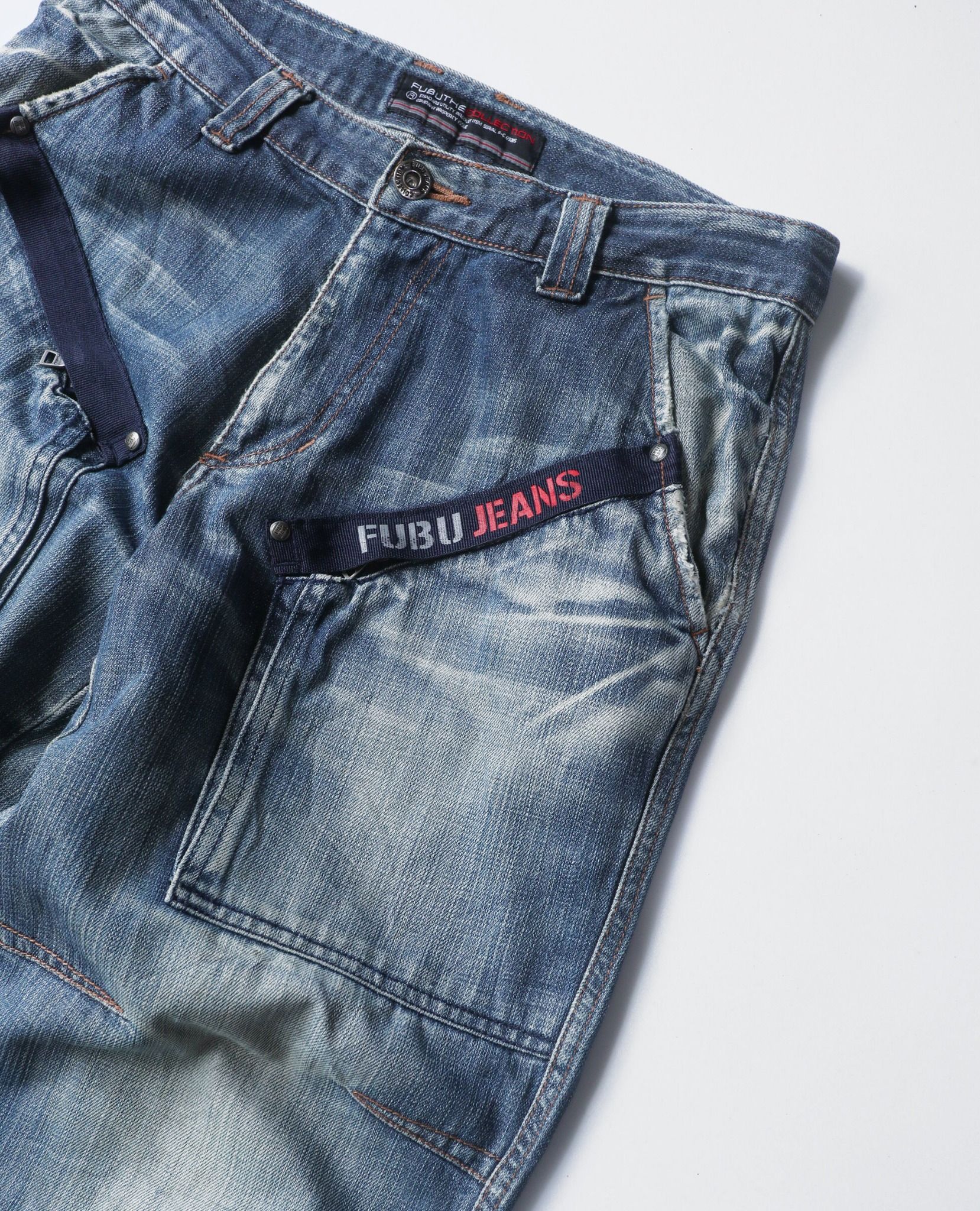 07.31.23 - VTG DENIM CARGO PANTS - FUBU