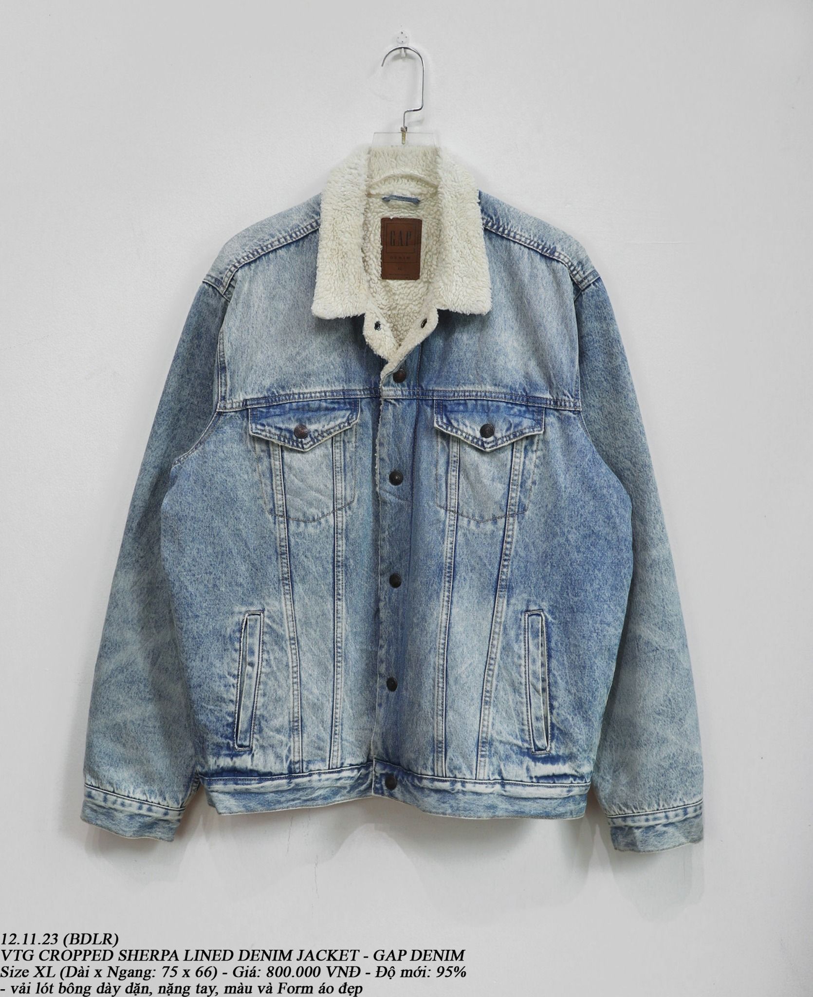 12.11.23 - VTG SHERPA LINED DENIM JACKET - GAP