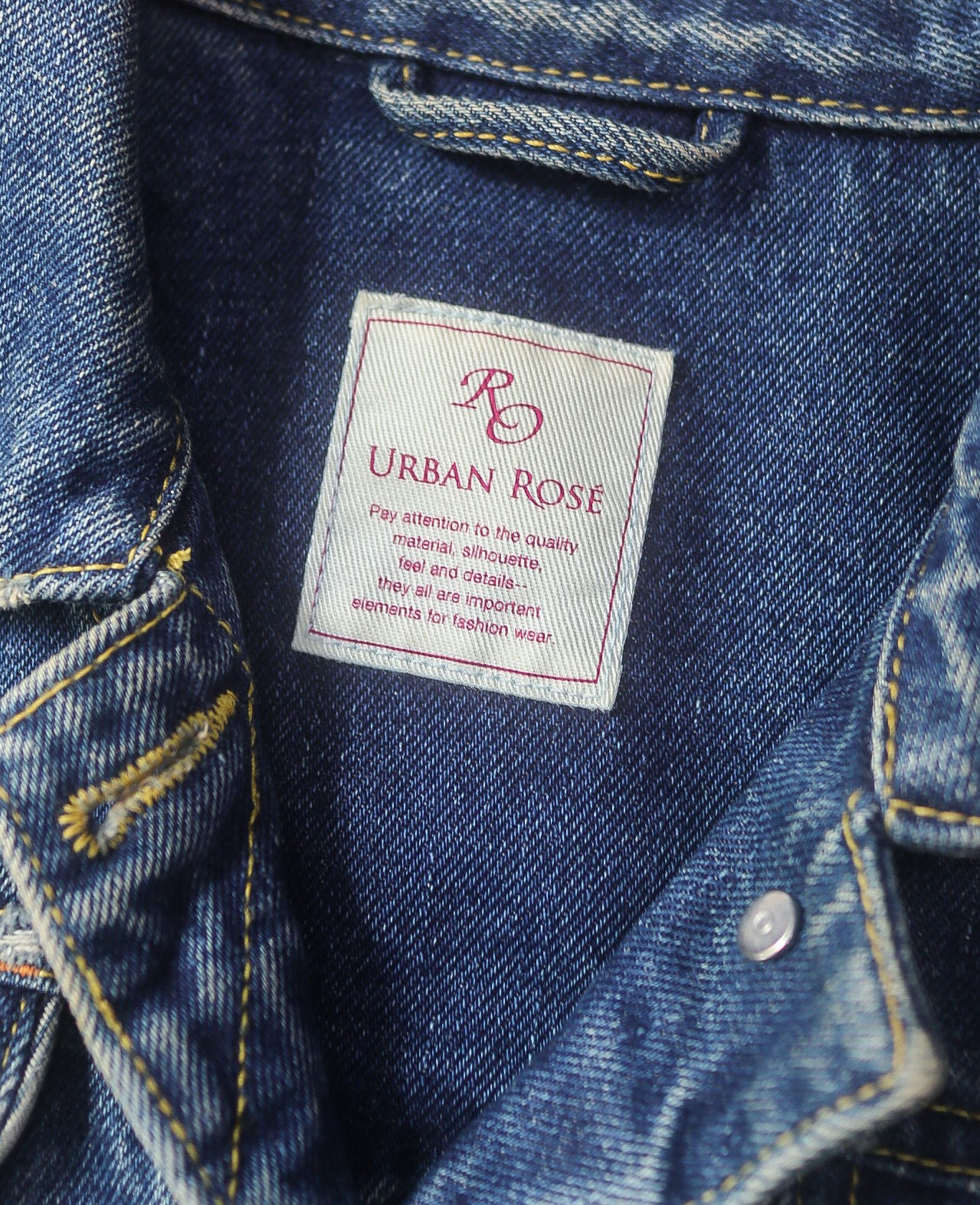 06.24.24 - VTG CROPPED DENIM JACKET - URBAN ROSE