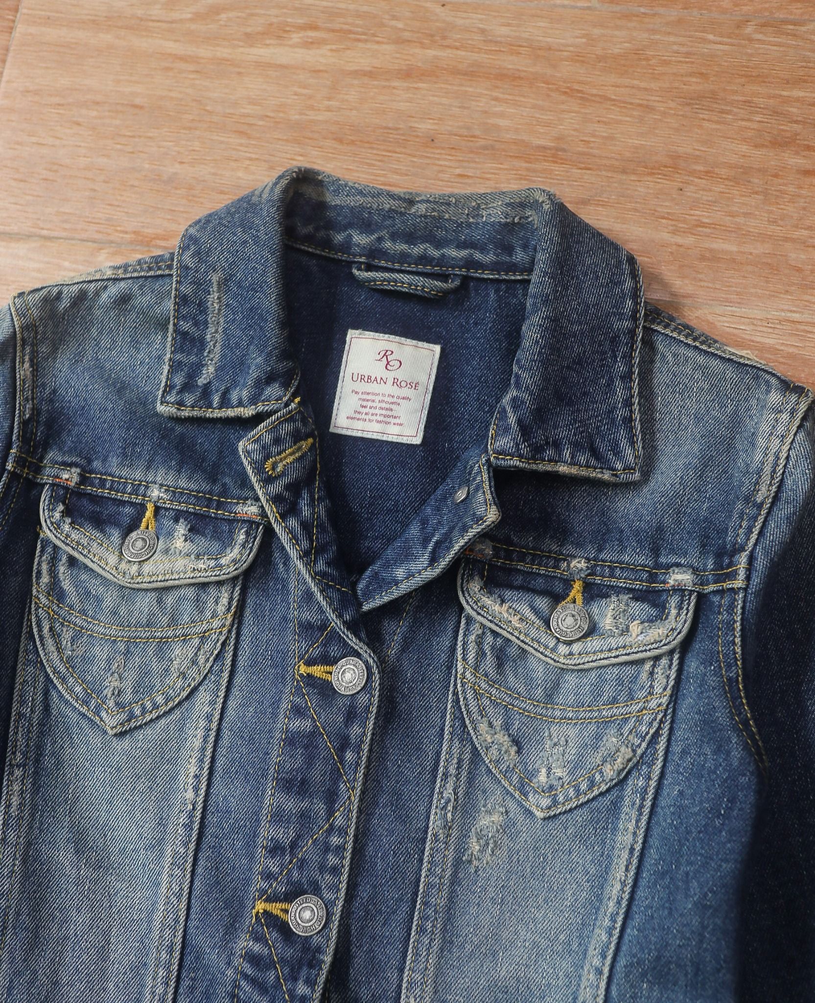 06.24.24 - VTG CROPPED DENIM JACKET - URBAN ROSE