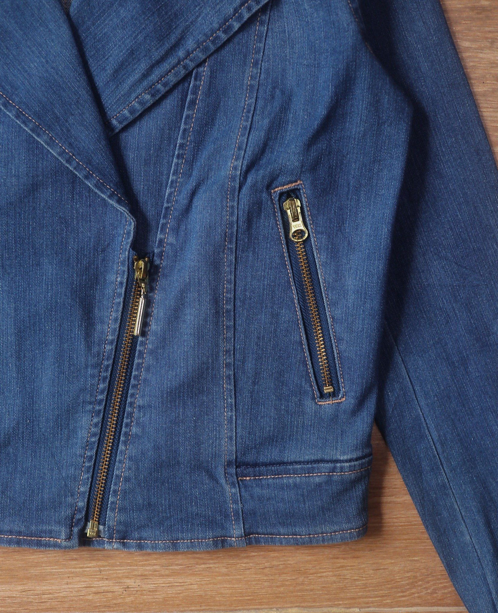 06.24.24 - VTG CROPPED DENIM BIKER JACKET - 31 SONS DE MODE