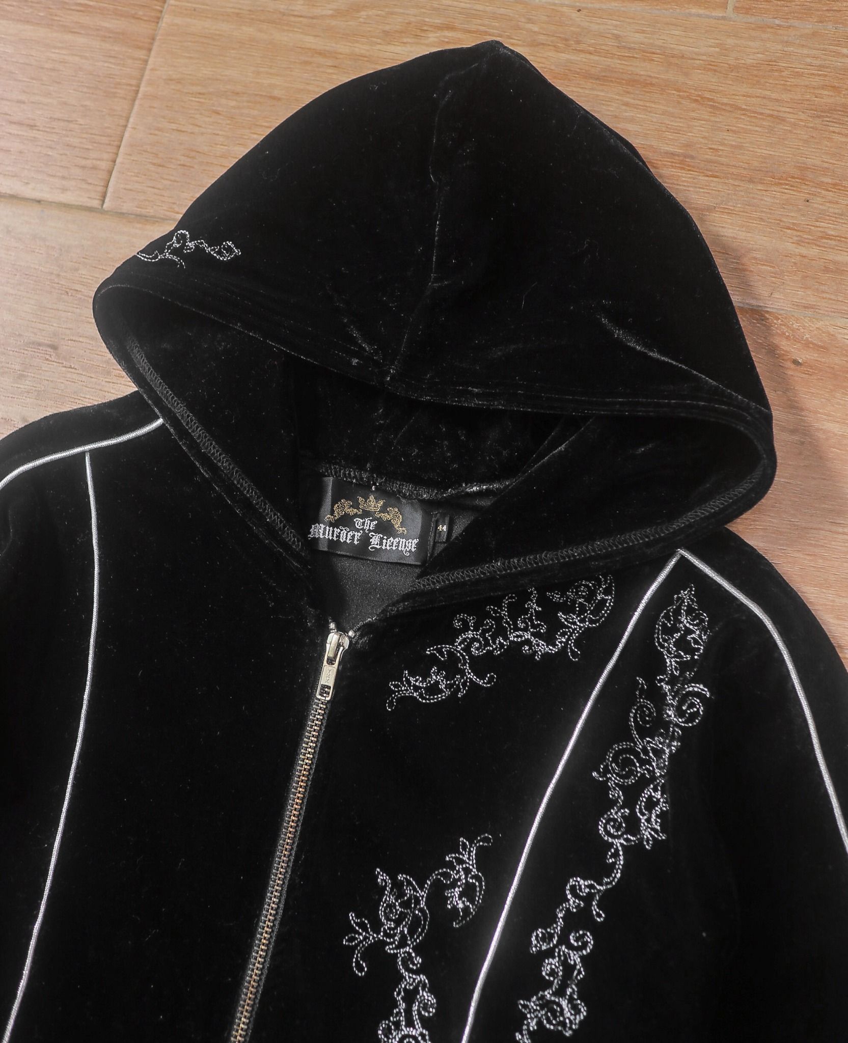 06.24.24 - VTG VELVET CROPPED TRACK JACKET - THE MURDER LICENSE