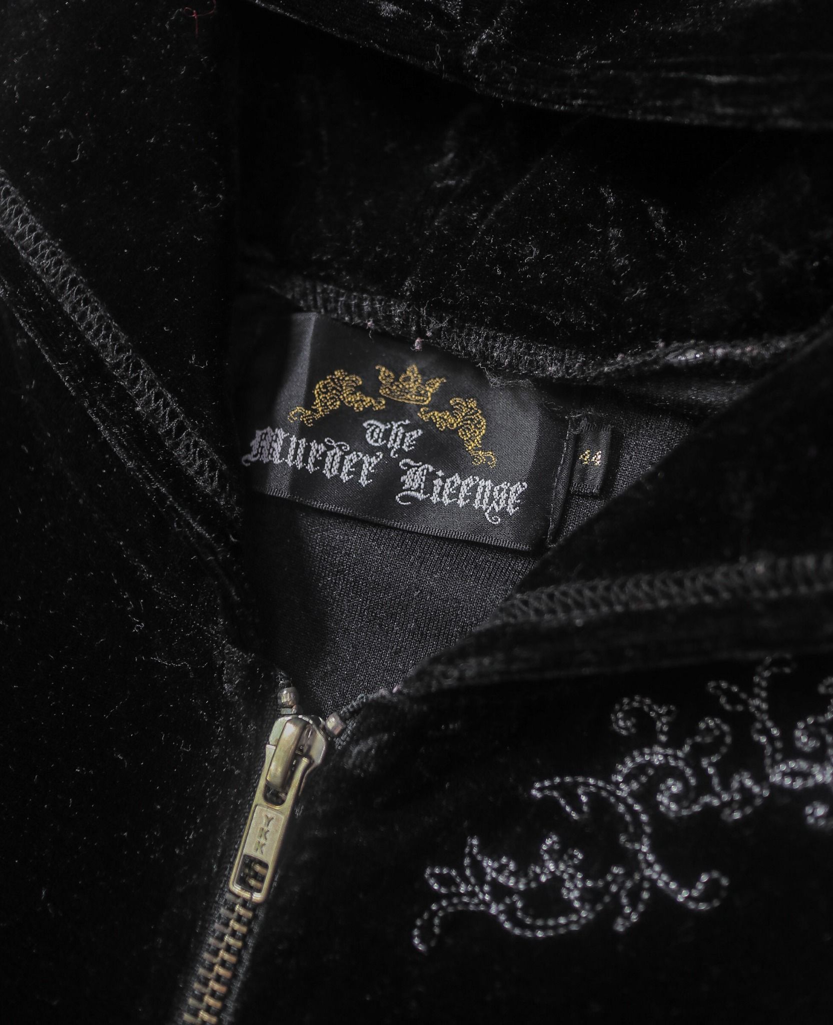 06.24.24 - VTG VELVET CROPPED TRACK JACKET - THE MURDER LICENSE
