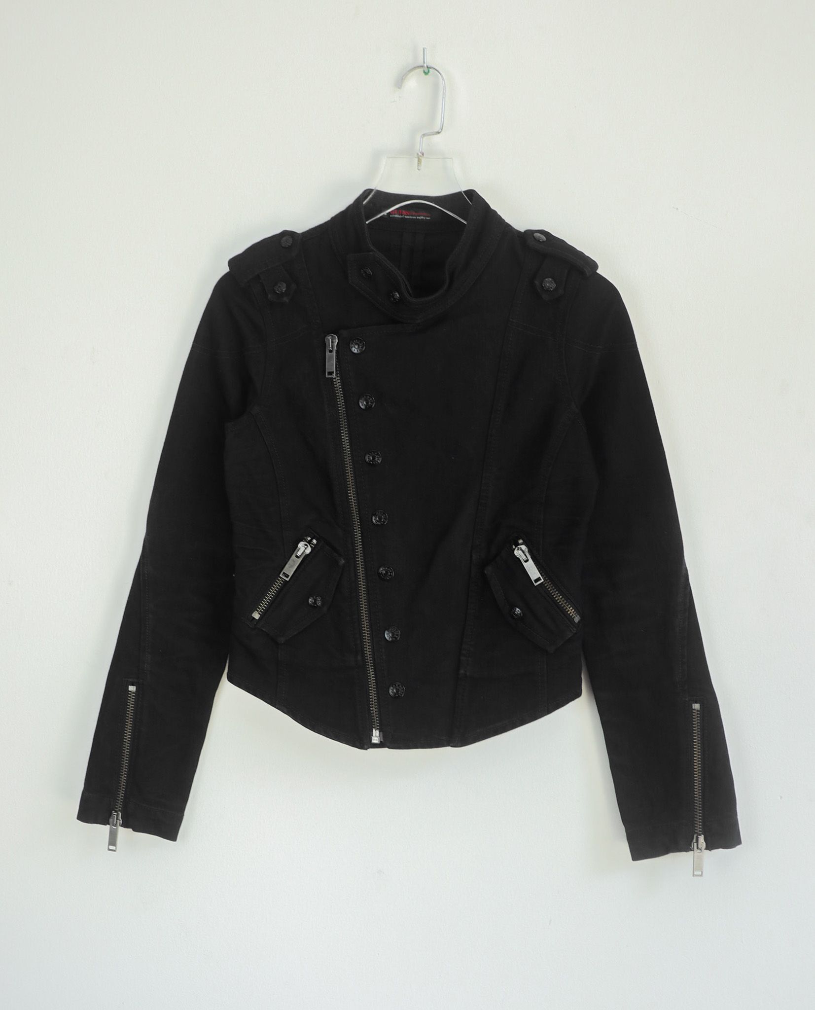 05.17.23 - VTG CROPPED DENIM BIKER JACKET - GUESS PREMIUM