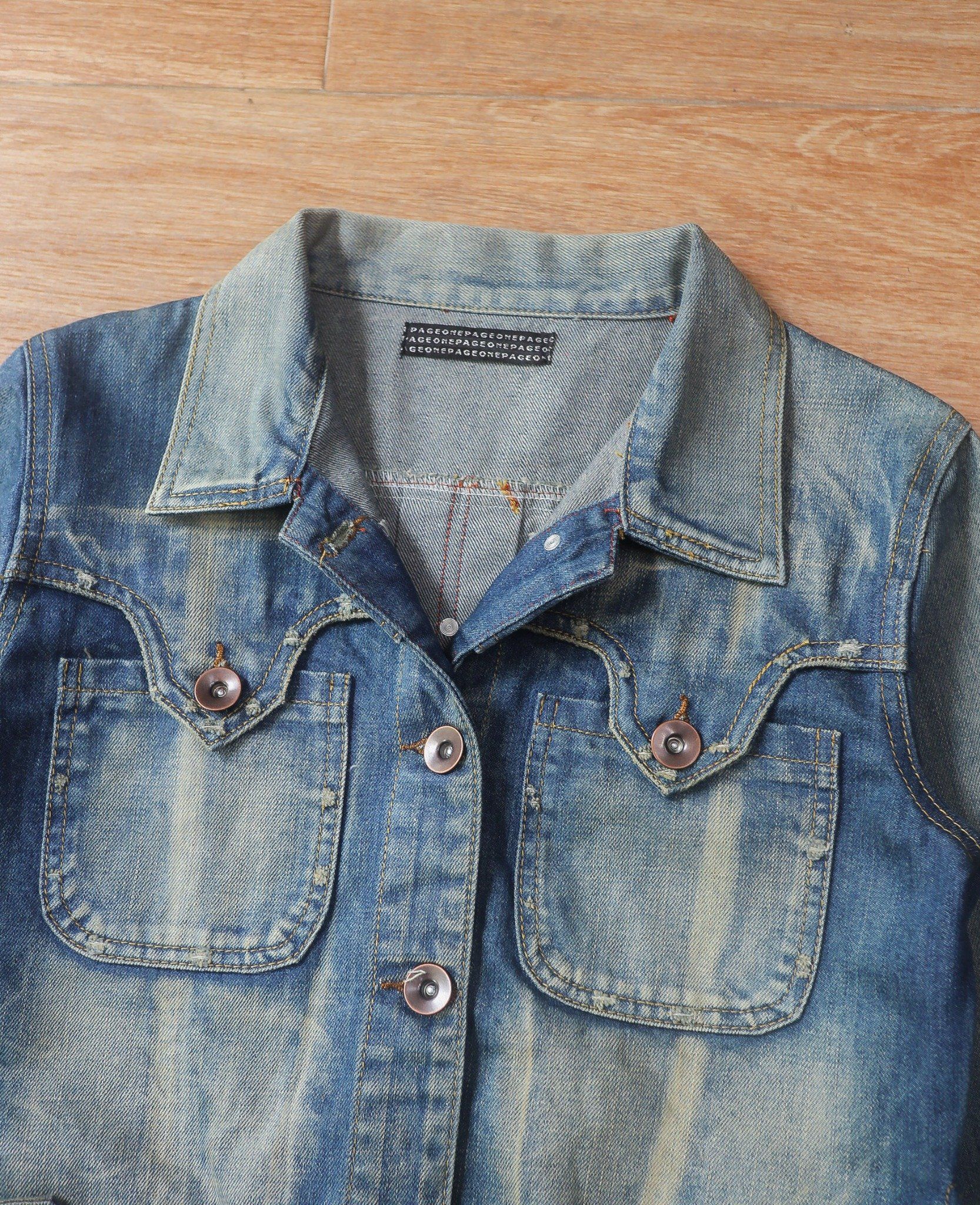 06.28.24 - VTG PUNK CROPPED DENIM JACKET - PAGEONE