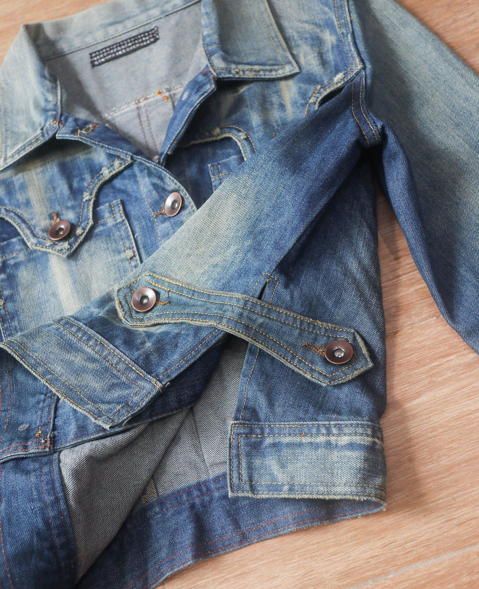 06.28.24 - VTG PUNK CROPPED DENIM JACKET - PAGEONE