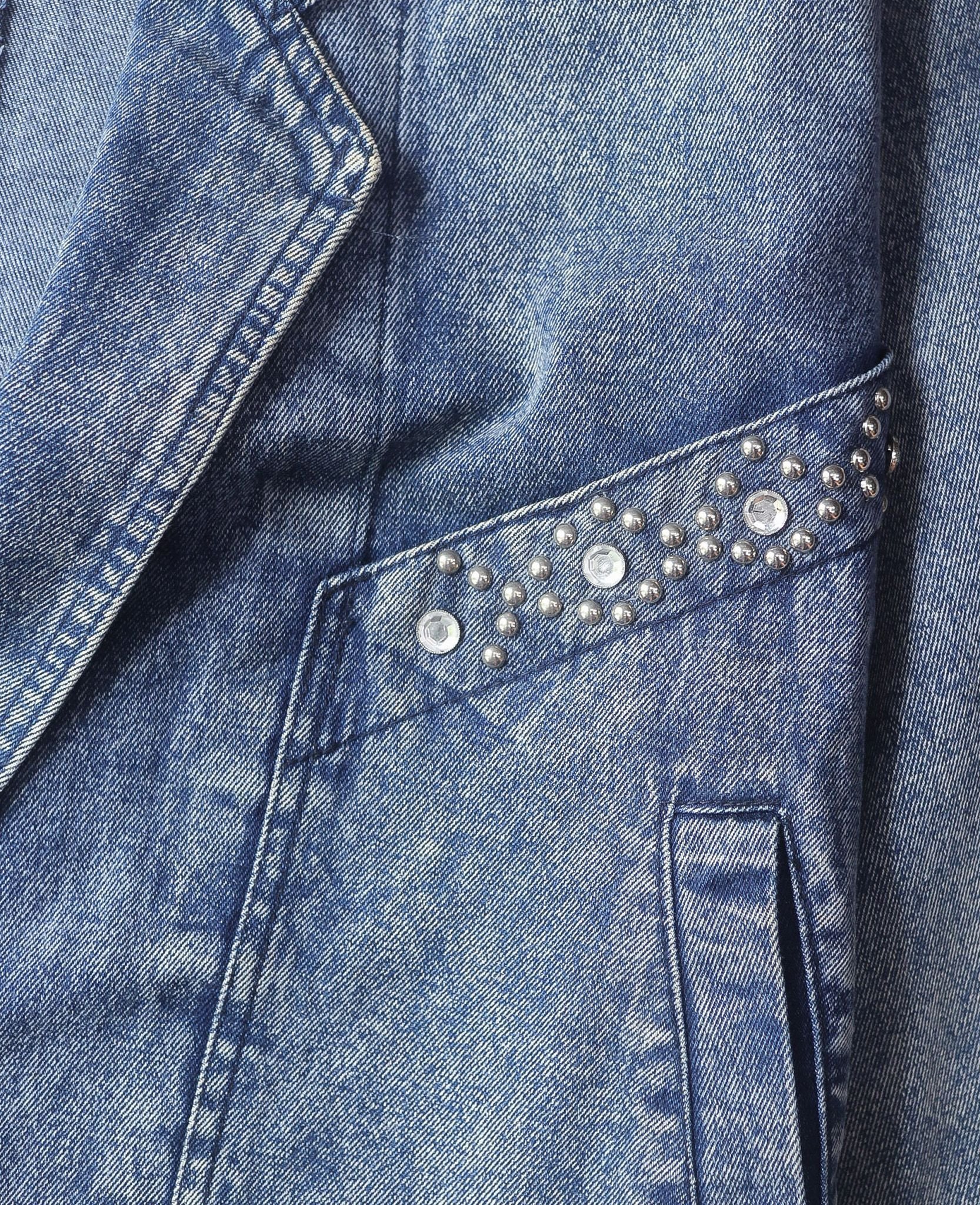 06.28.24 - VTG BLAZER DENIM JACKET - DOMINASU