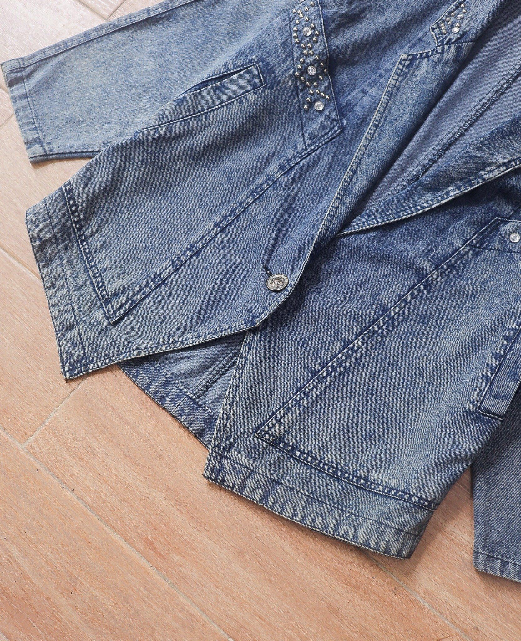 06.28.24 - VTG BLAZER DENIM JACKET - DOMINASU