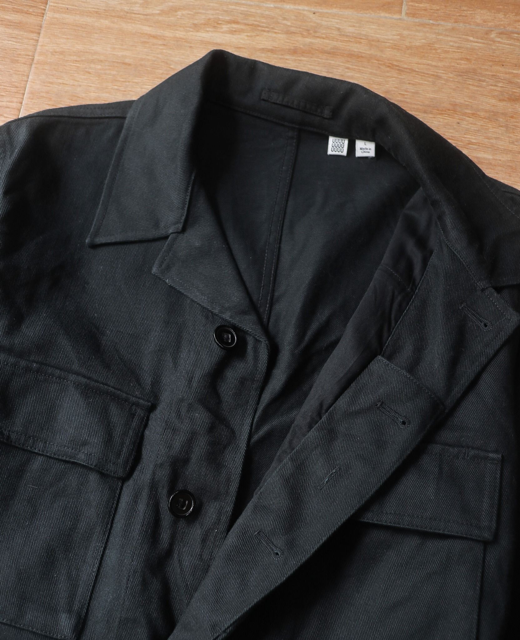 06.30.24 - VTG DENIM SAFARI JACKET - UNIQLO U