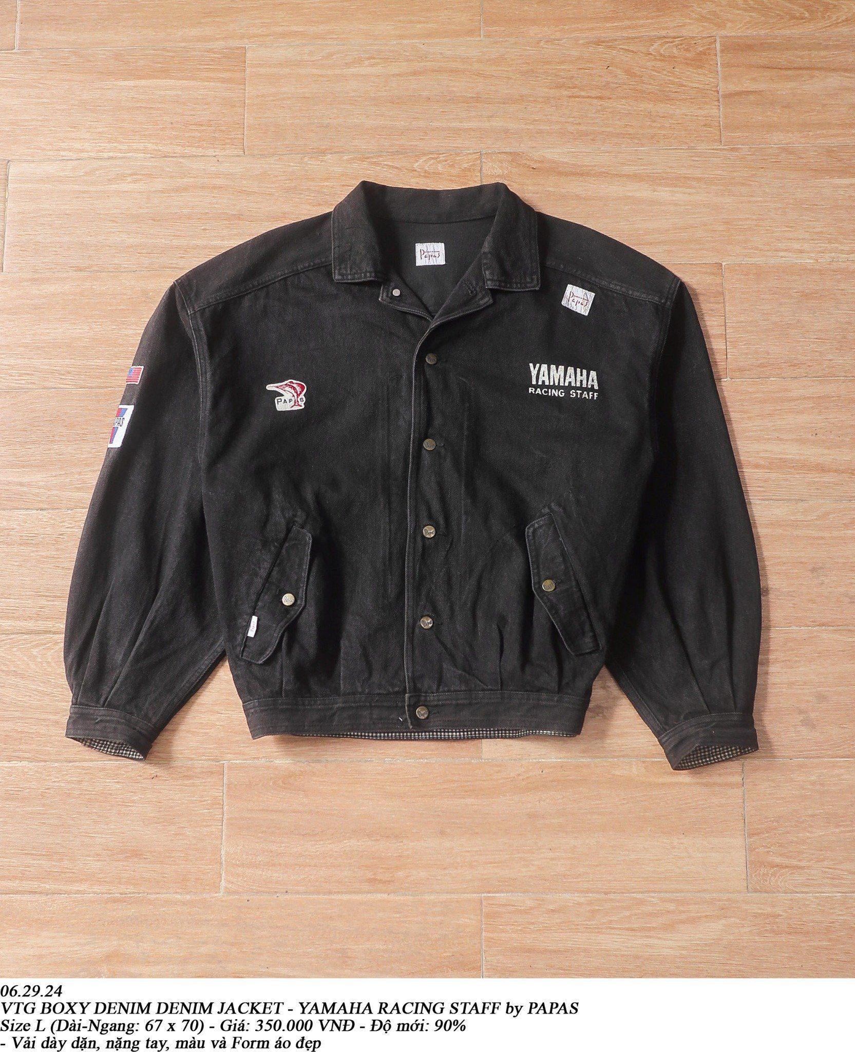 06.29.24 - VTG BOXY DENIM JACKET - YAMAHA RACING STAFF by PAPAS