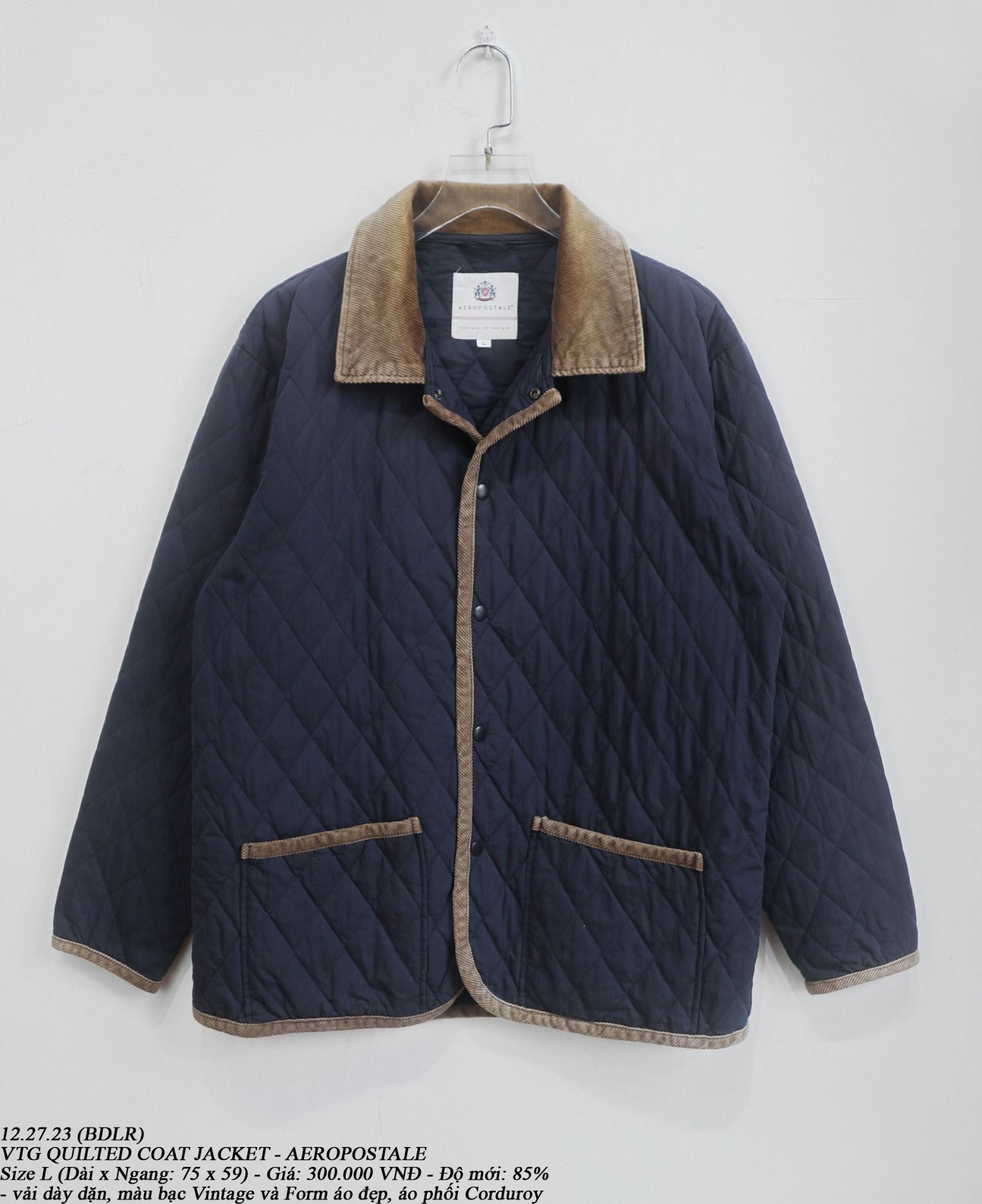 12.27.23 - VTG QUILTED COAT JACKET - AEROPOSTALE