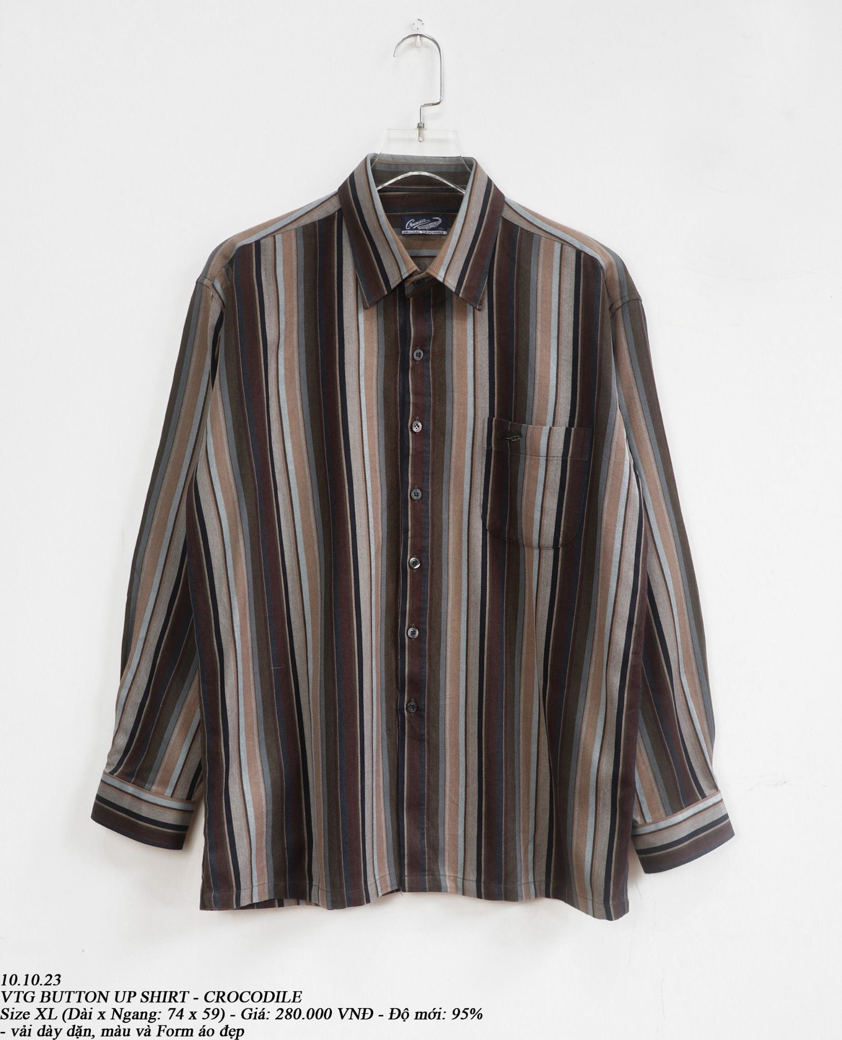 10.10.23 - VTG BUTTON UP SHIRT - CROCODILE