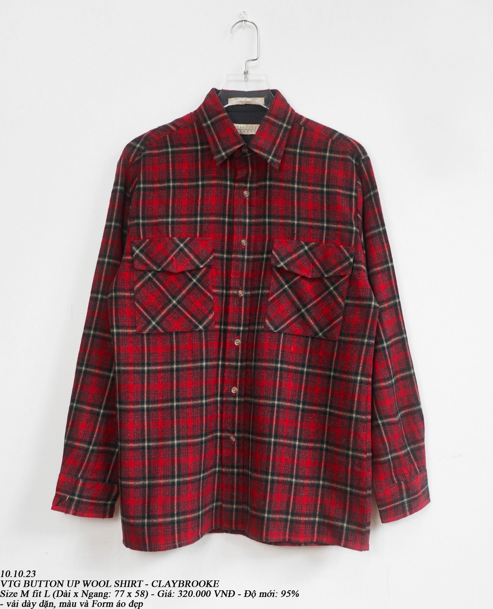 10.10.23 - VTG FLANNEL BUTTON UP SHIRT - CLAYBROOKE