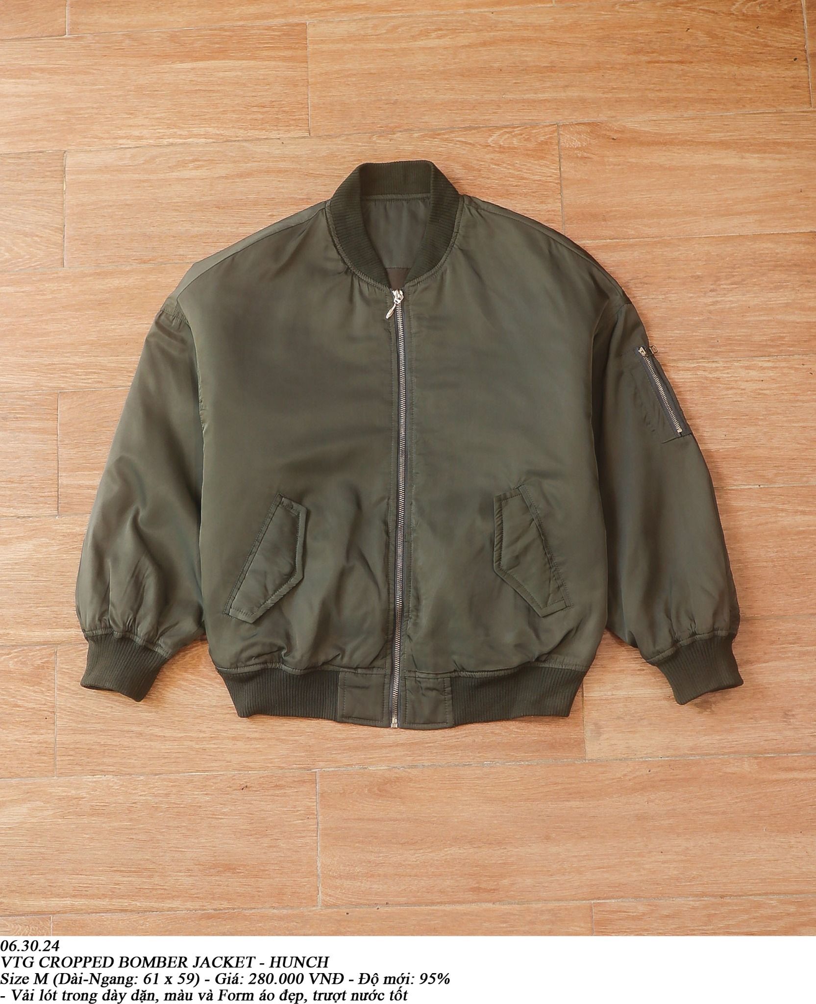 06.30.24 - VTG CROPPED BOMBER JACKET - HUNCH