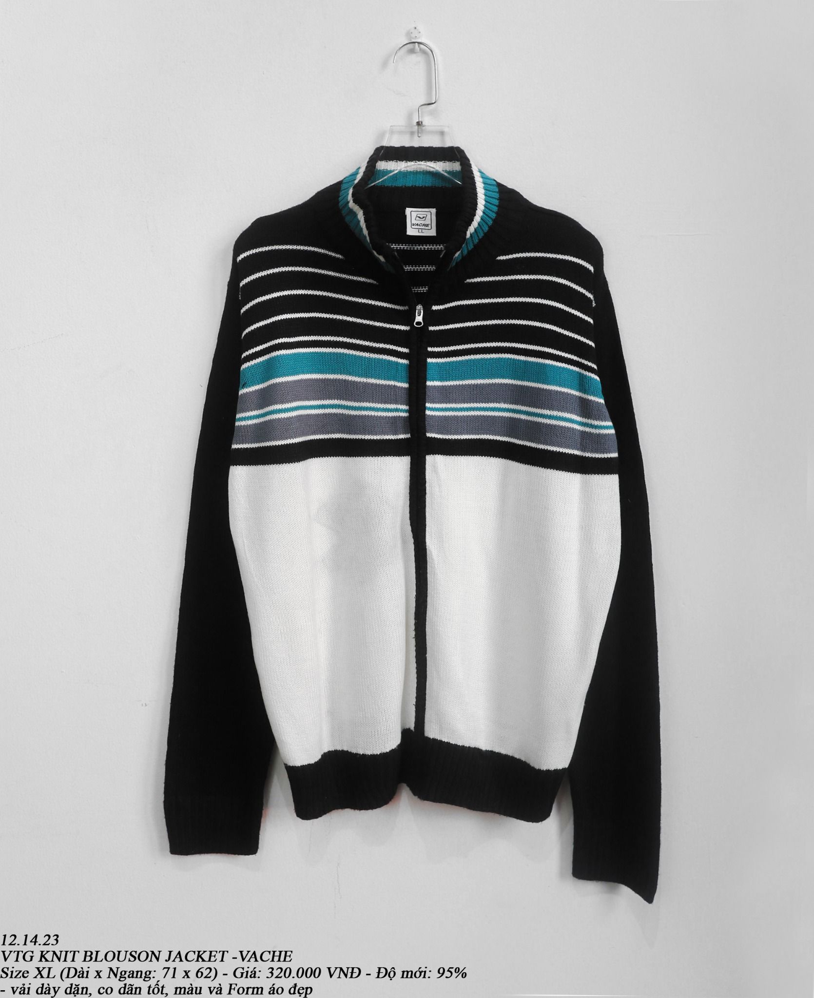 12.14.23 - VTG KNIT BLOUSON JACKET - VACHE