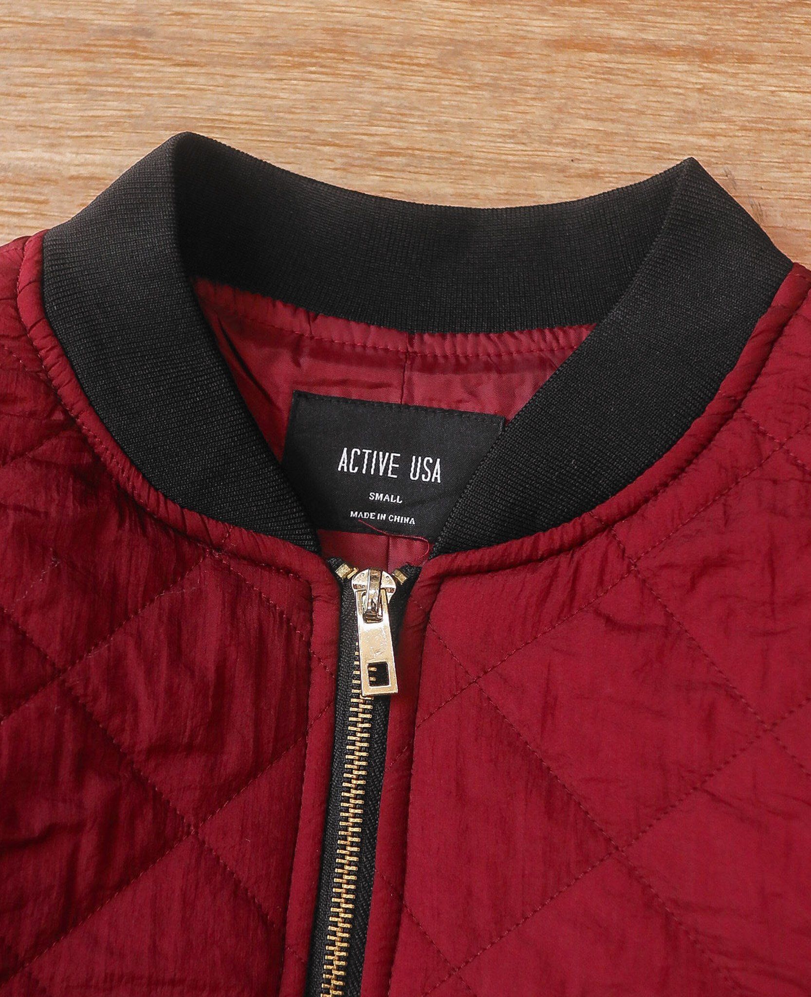 06.30.24 - VTG CROPPED QUILTED BOMBER JACKET - ACTIVE USA