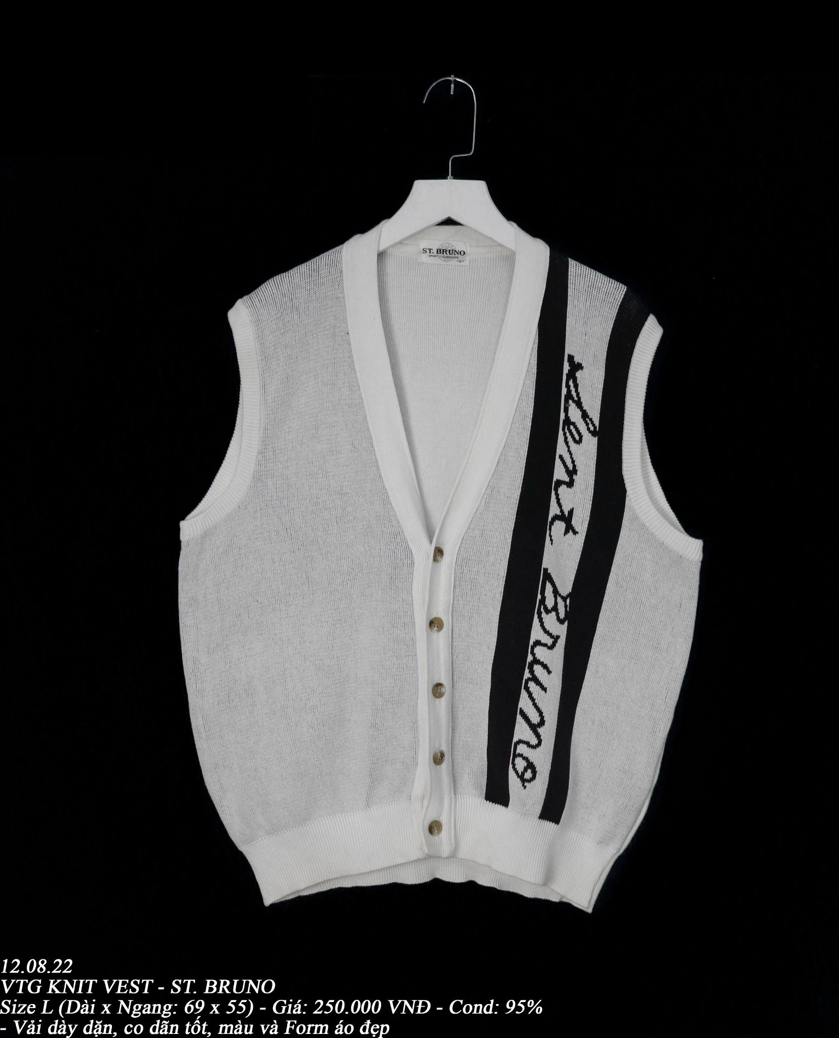 12.08.22 - VTG KNIT VEST - ST.BRUNO