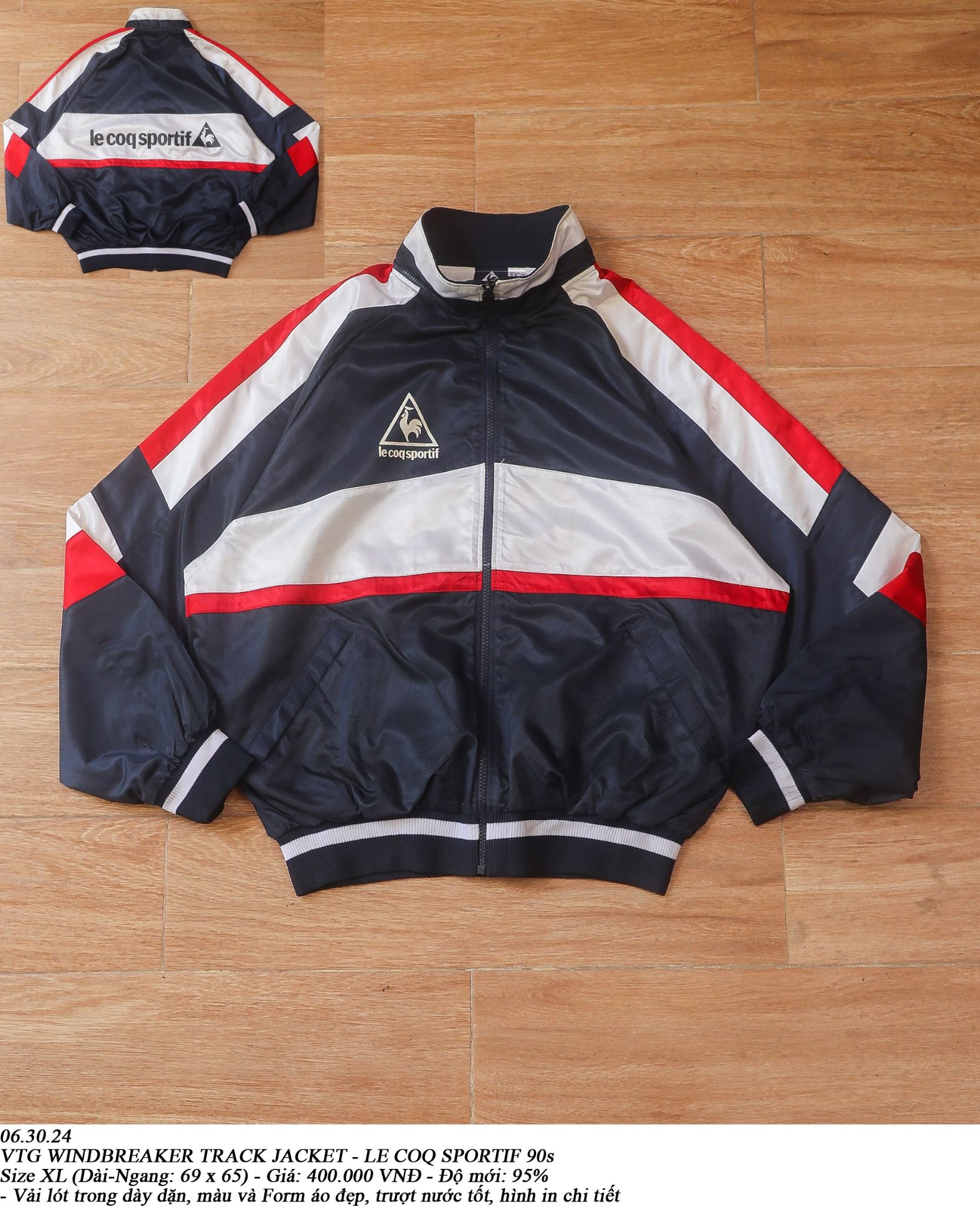 06.30.24 - VTG WINDBREAKER TRACK JACKET - LE COQ SPORTIF 90s