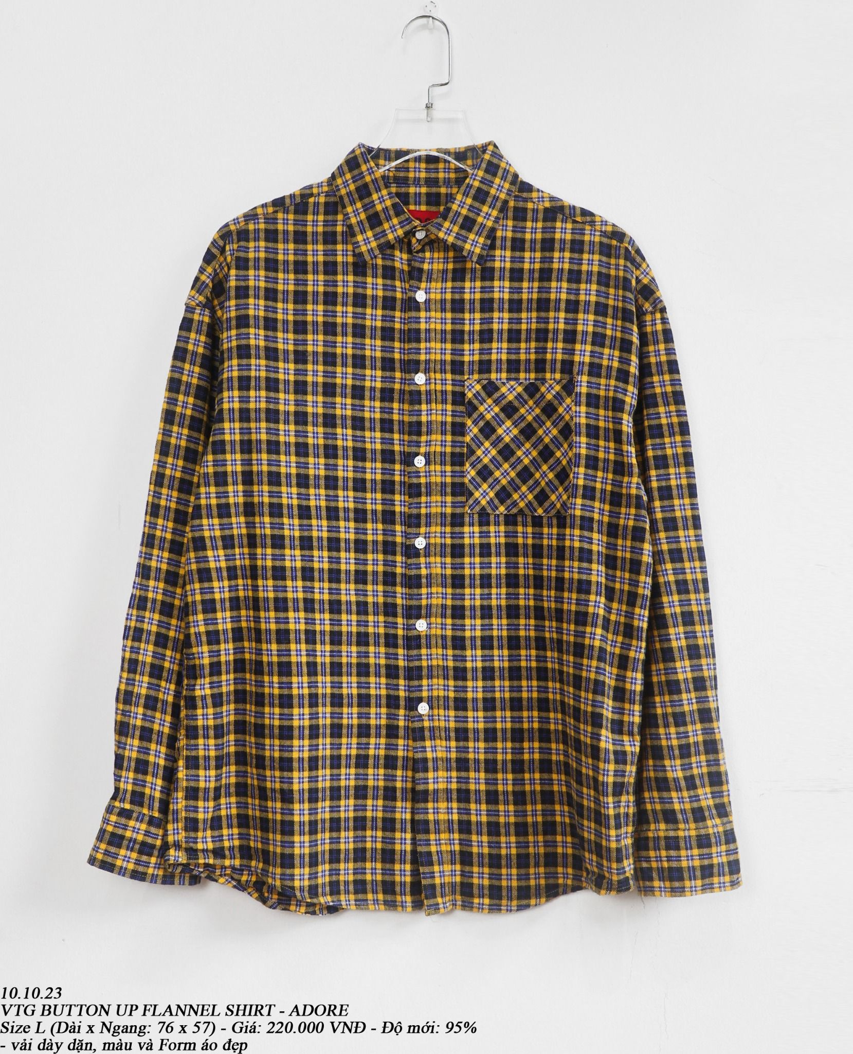 10.10.23 - VTG FLANNEL BUTTON UP SHIRT - ADORE