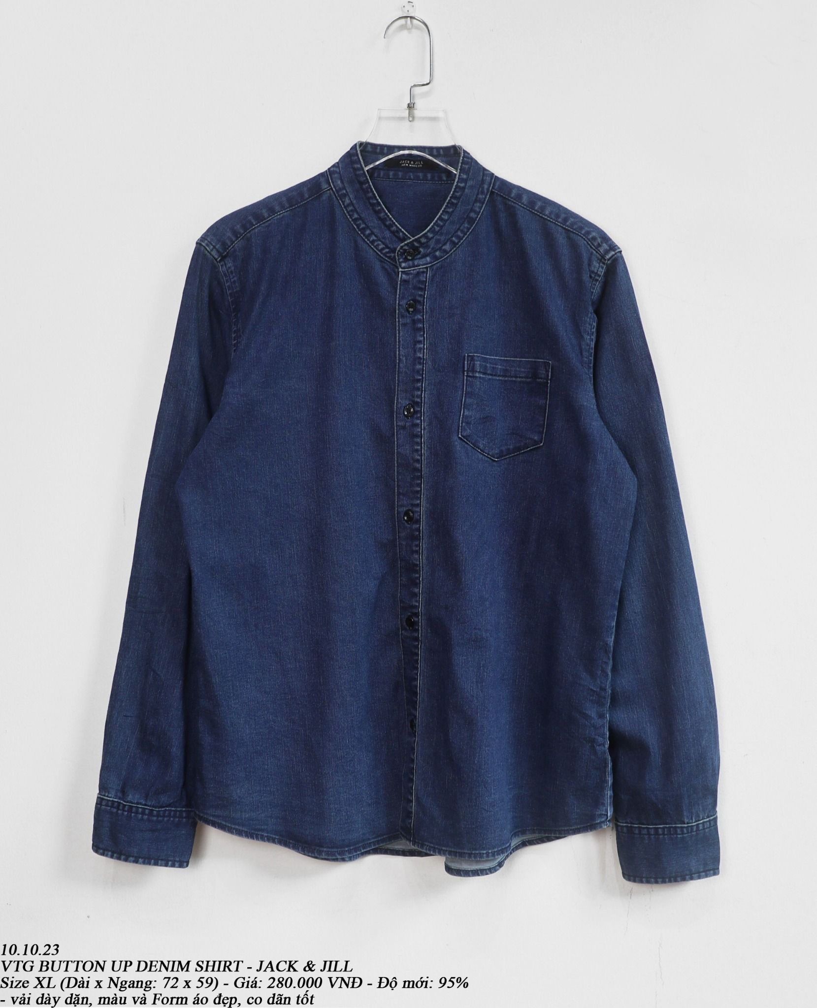 10.10.23 - VTG DENIM BUTTON UP SHIRT - JACK & JILL