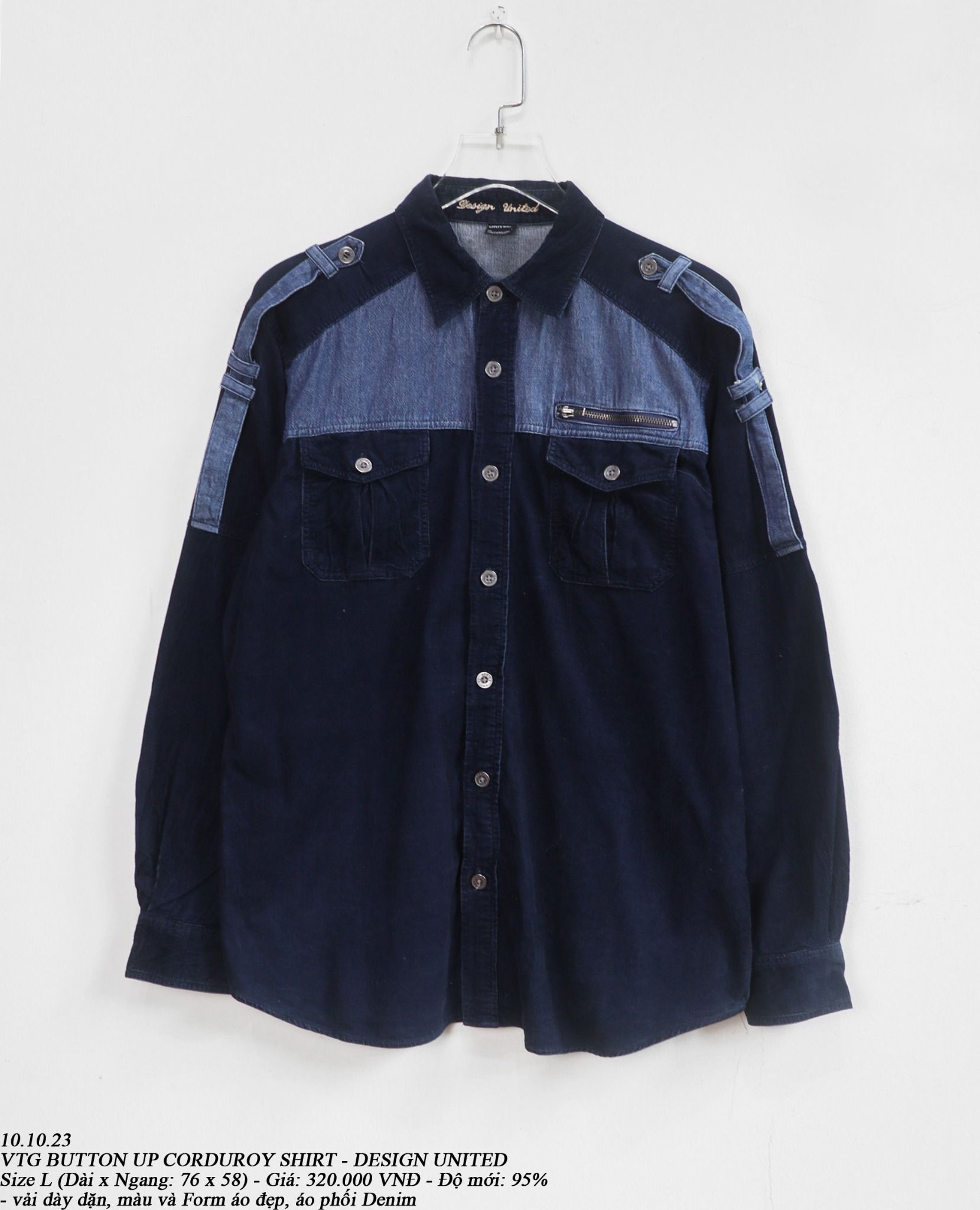 10.10.23 - VTG CORDUROY BUTTON UP SHIRT - DESIGN UNITED