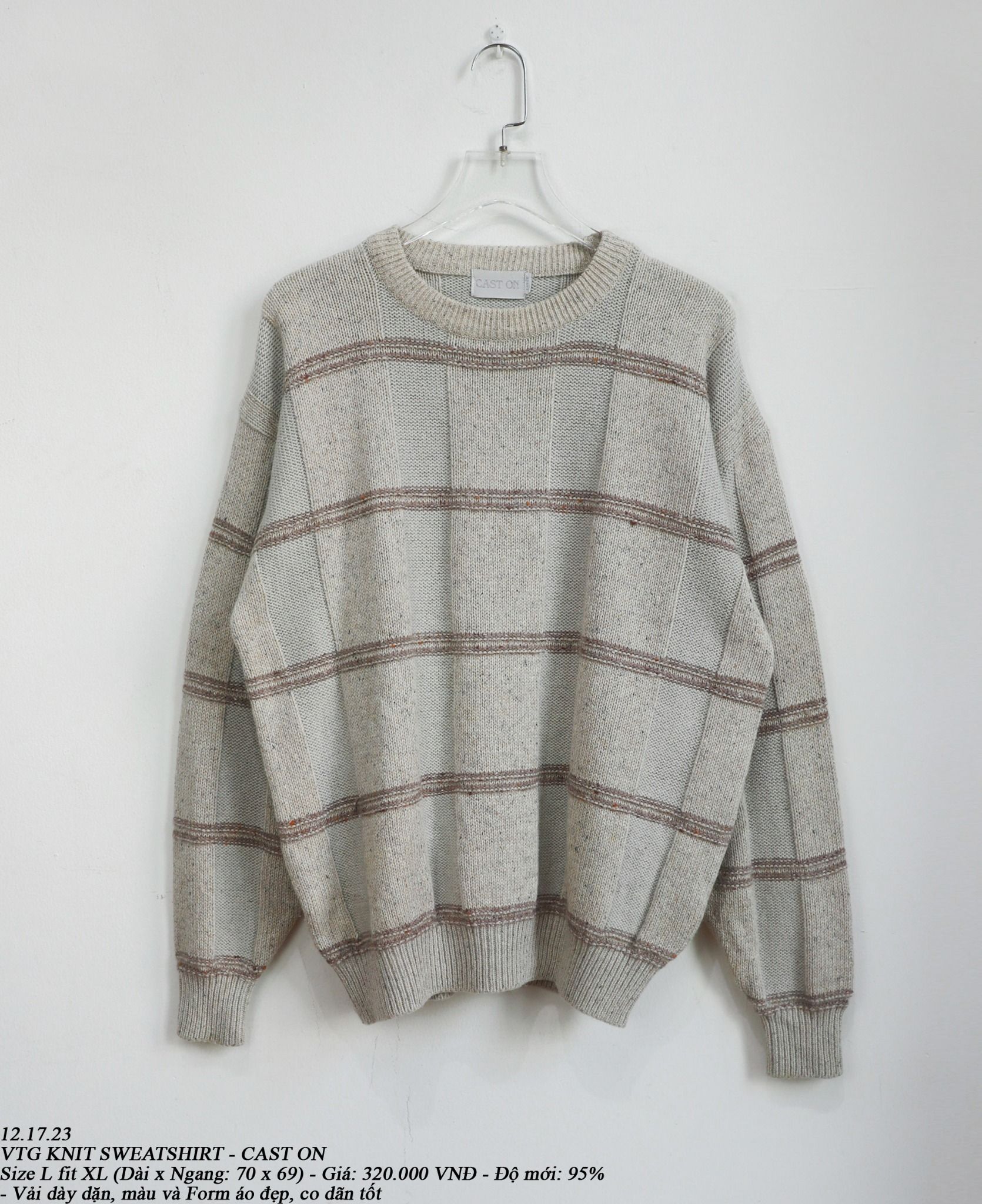 12.17.23 - VTG KNIT SWEATSHIRT - CAST ON
