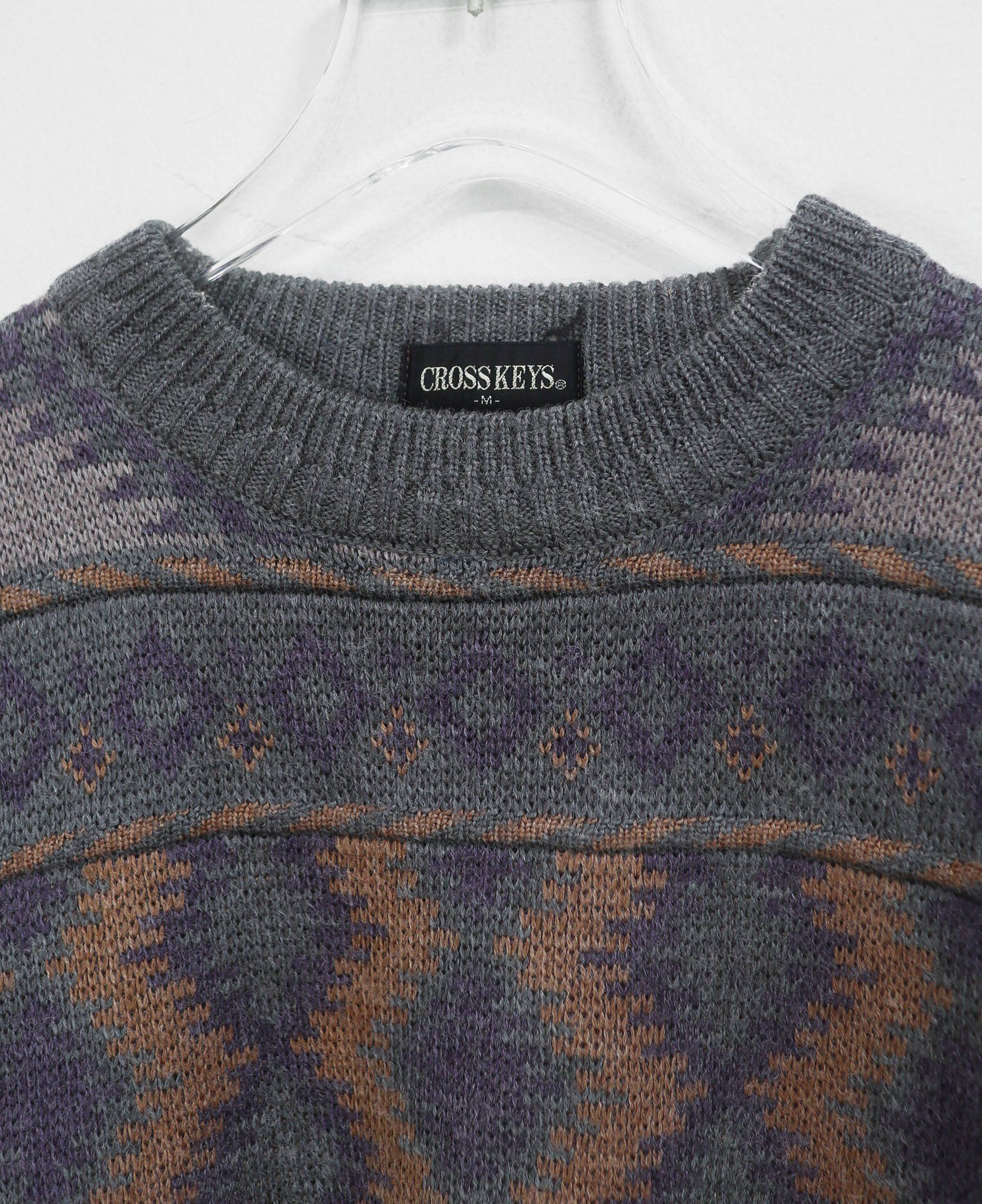 12.17.23 - VTG KNIT SWEATSHIRT - CROSSKEYS