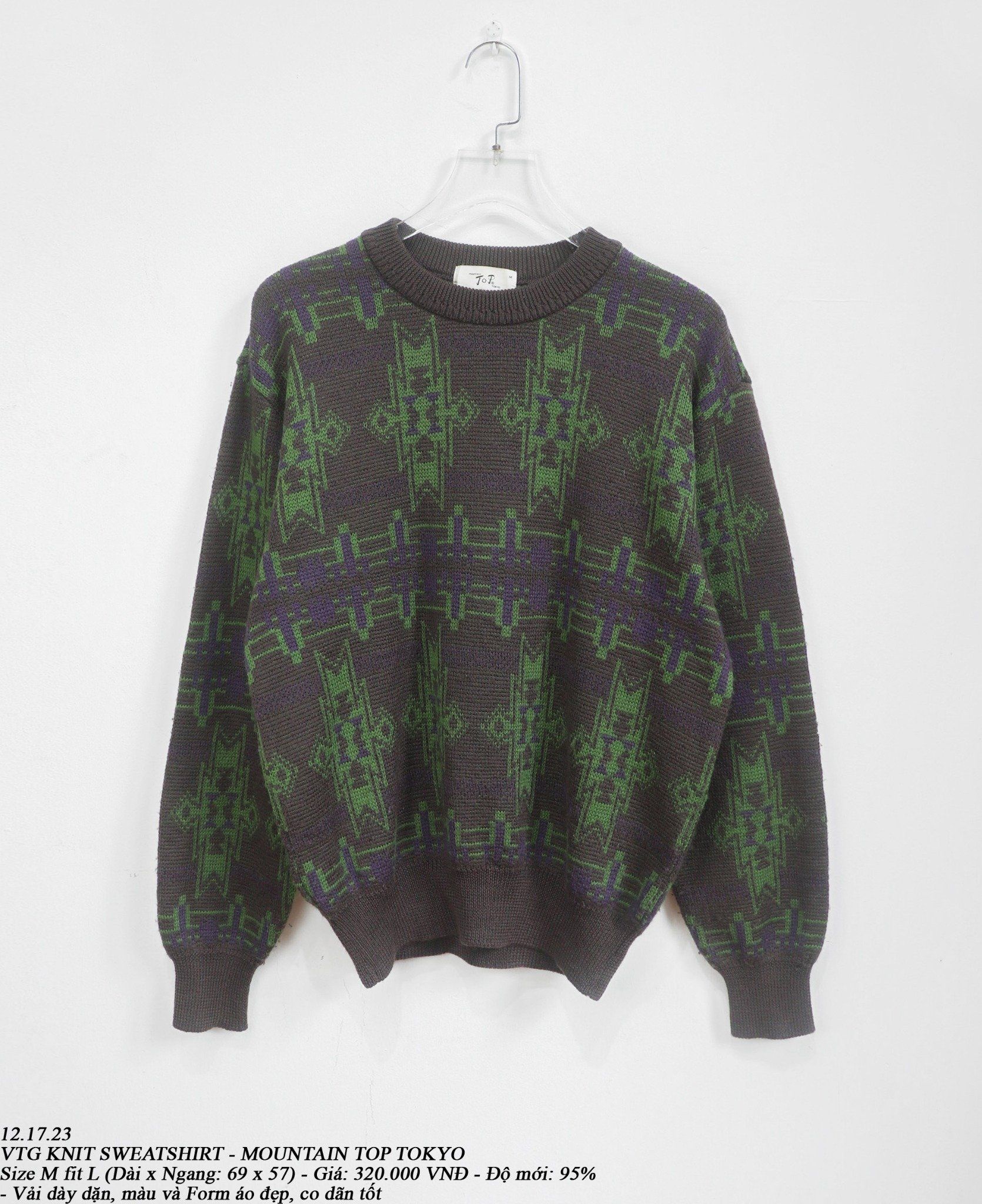 12.17.23 - VTG KNIT SWEATSHIRT - MOUNTAIN TOP TOKYO